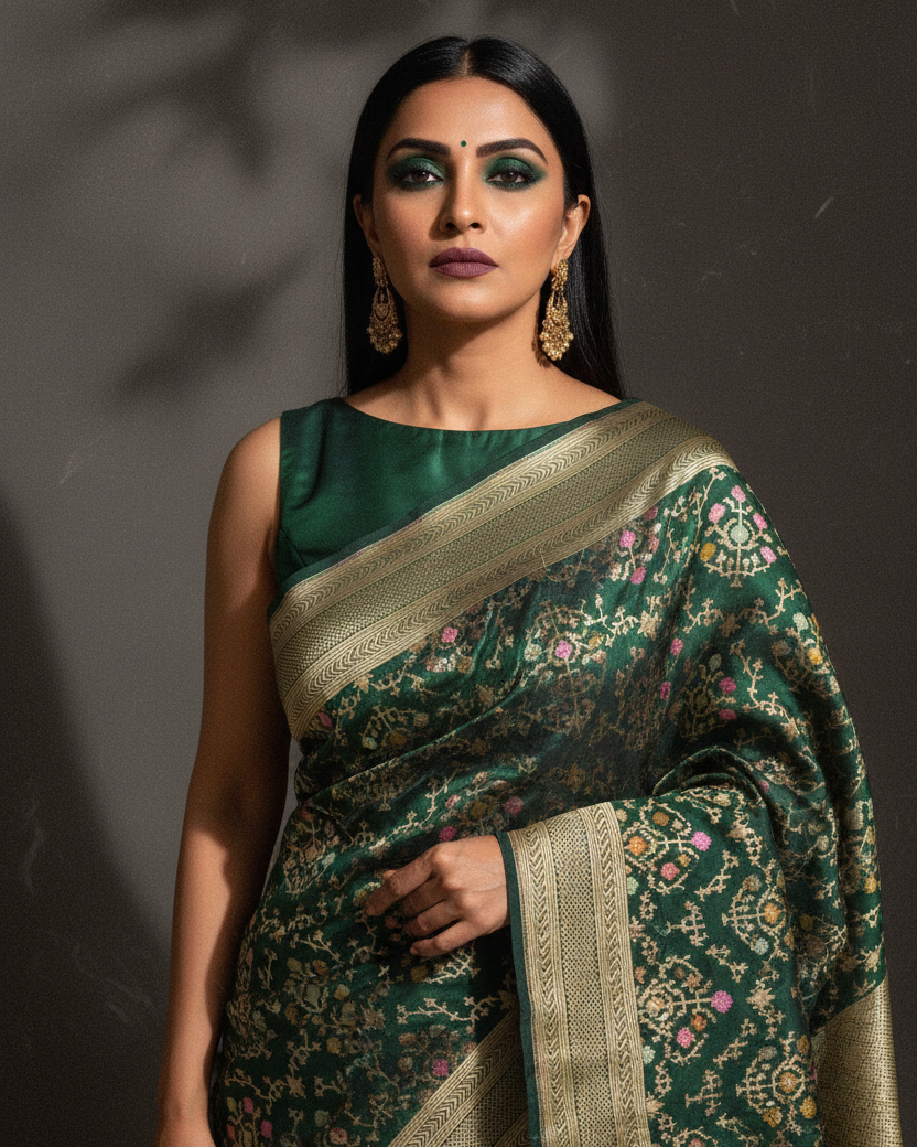 Sacramento Green Tehra Floral Jaal — Image-Led