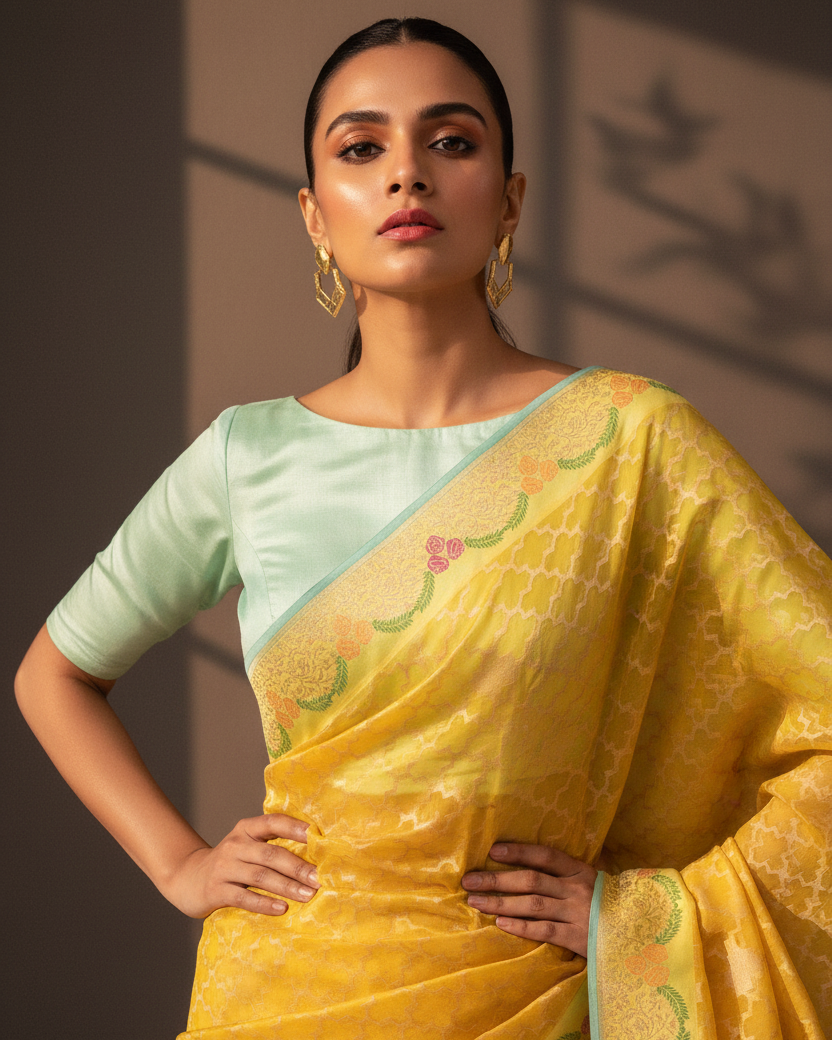 Yellow Kora Silk — Natural Human Face