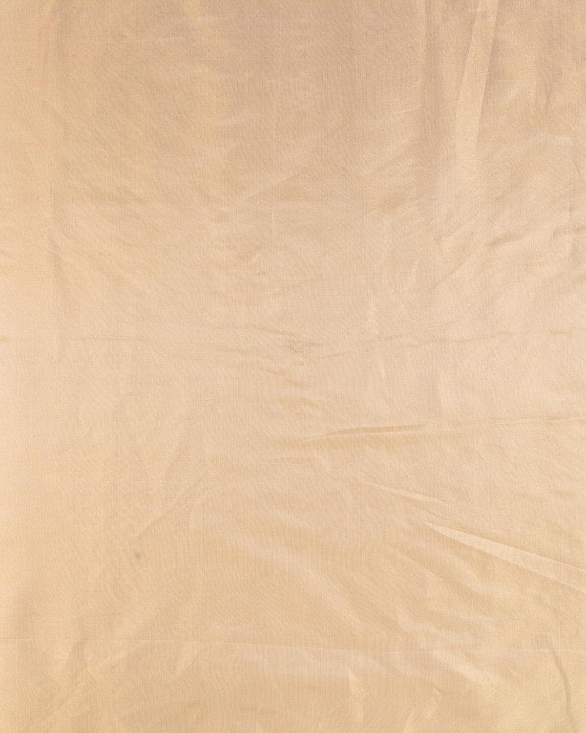 Metallic Gold Banarasi Brocade Handwoven Katan Tissue Fabric - By HolyWeaves, Benares