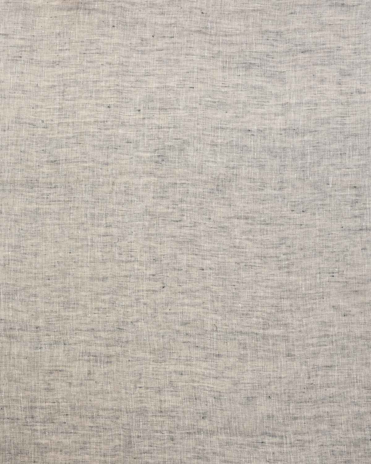 Gray Textured Handwoven Linen Scarf 38"x38" - By HolyWeaves, Benares