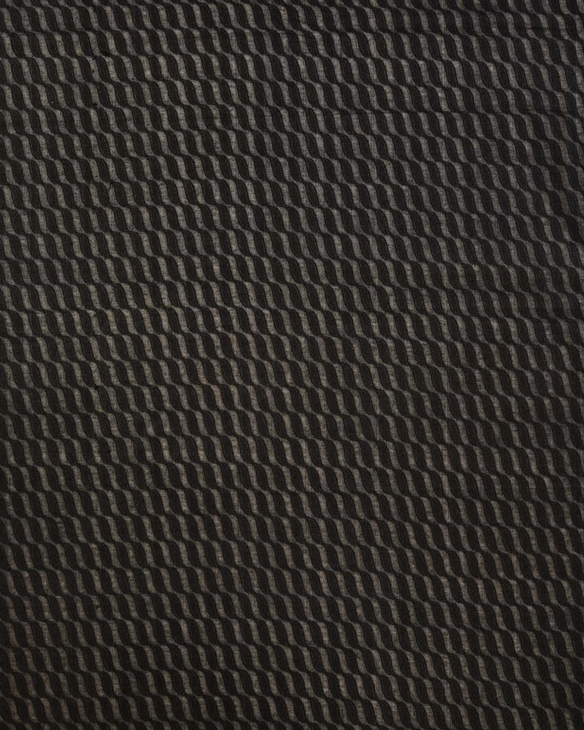 Gray Cutwork Handwoven Cotton Silk Scarf 38"x38" - By HolyWeaves, Benares