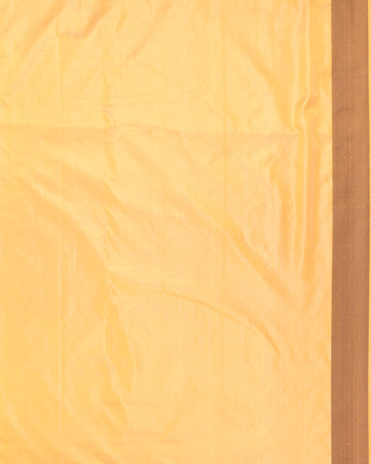 Mustard Yellow Banarasi Leopard Stripes Alfi Resham Brocade Handwoven Katan Silk Saree - By HolyWeaves, Benares