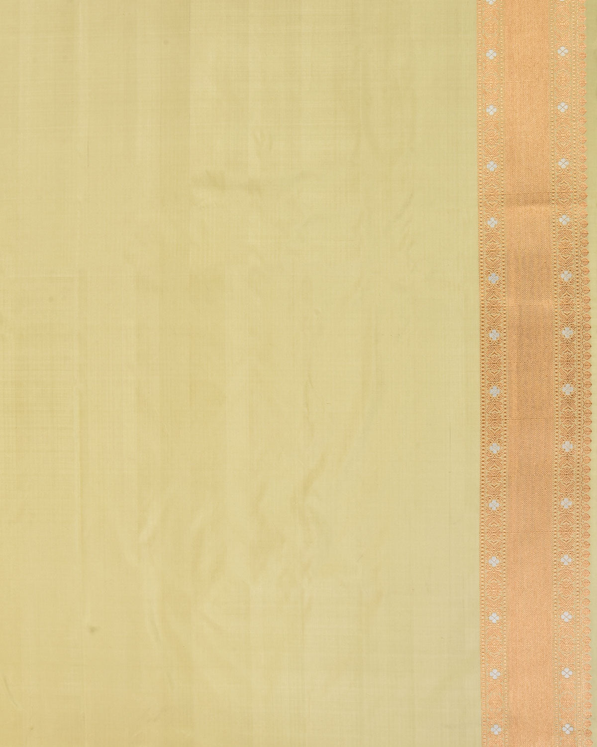 Laurel Green Banarasi Gold & Silver Zari Paisley Grids Cutwork Brocade Handwoven Katan Silk Saree - By HolyWeaves, Benares