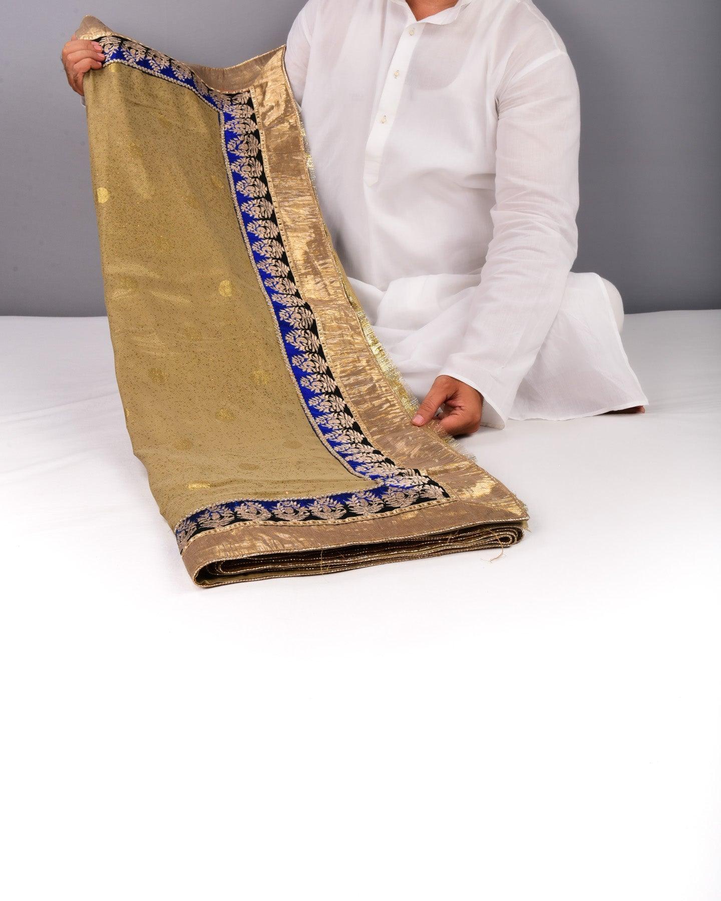 Beige Embroidered Georgette Saree - By HolyWeaves, Benares