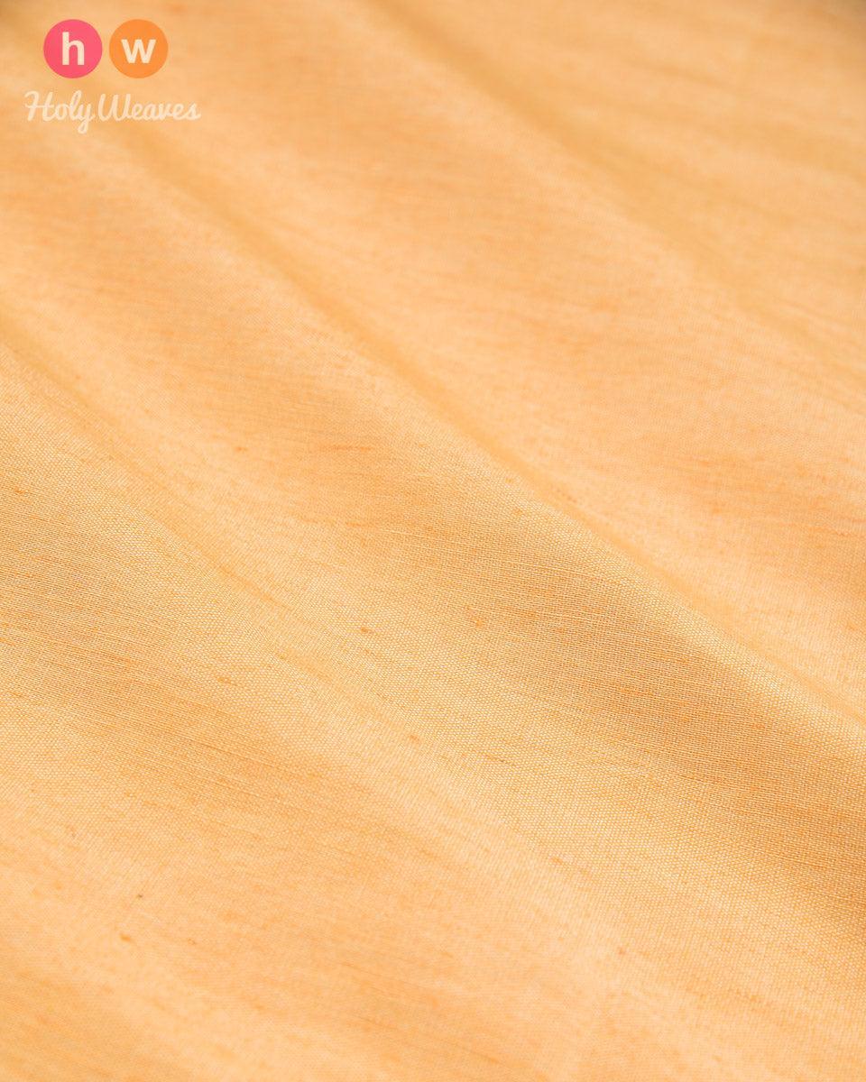 Beige Plain Woven Linen Silk Fabric - By HolyWeaves, Benares