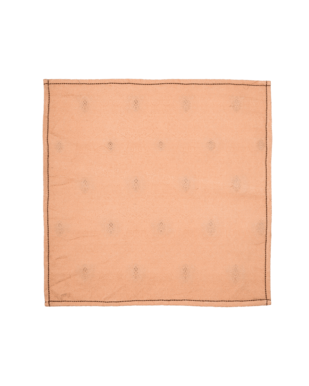 Beige Tanchoi Brocade Handwoven Pure Silk Pocket Square For Men - By HolyWeaves, Benares