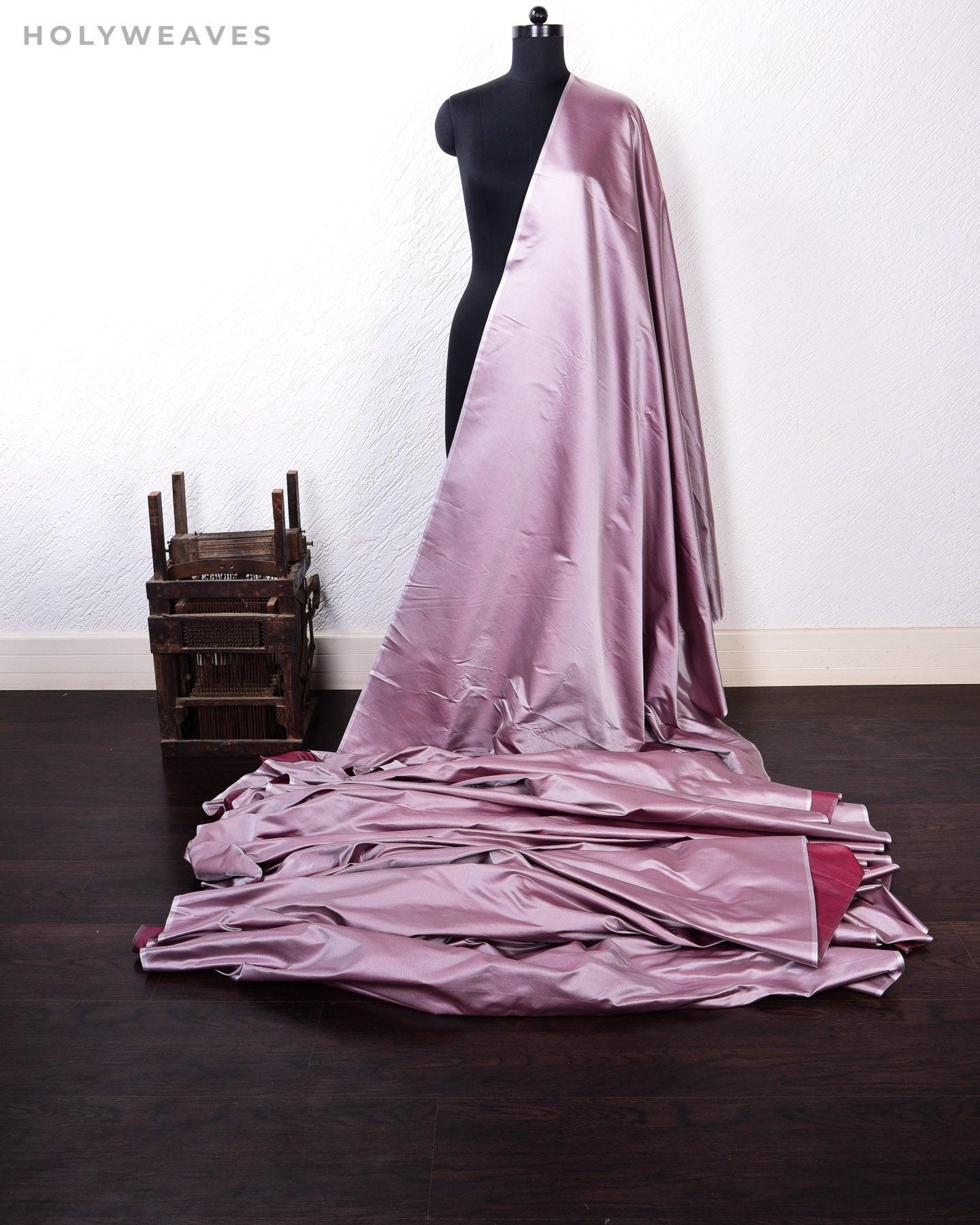 Garnet Plain Satin Viscose Silk Fabric - By HolyWeaves, Benares
