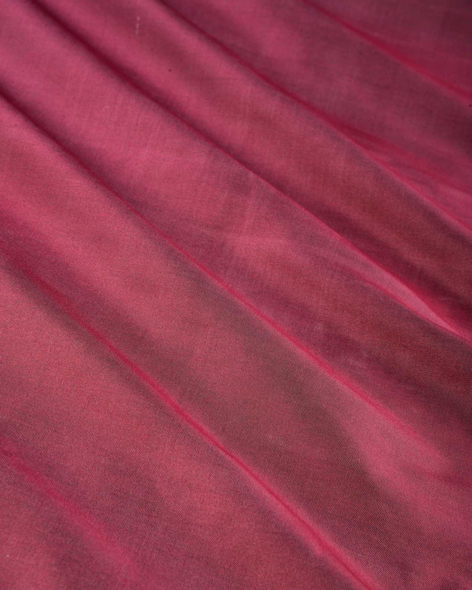 Garnet Plain Satin Viscose Silk Fabric - By HolyWeaves, Benares