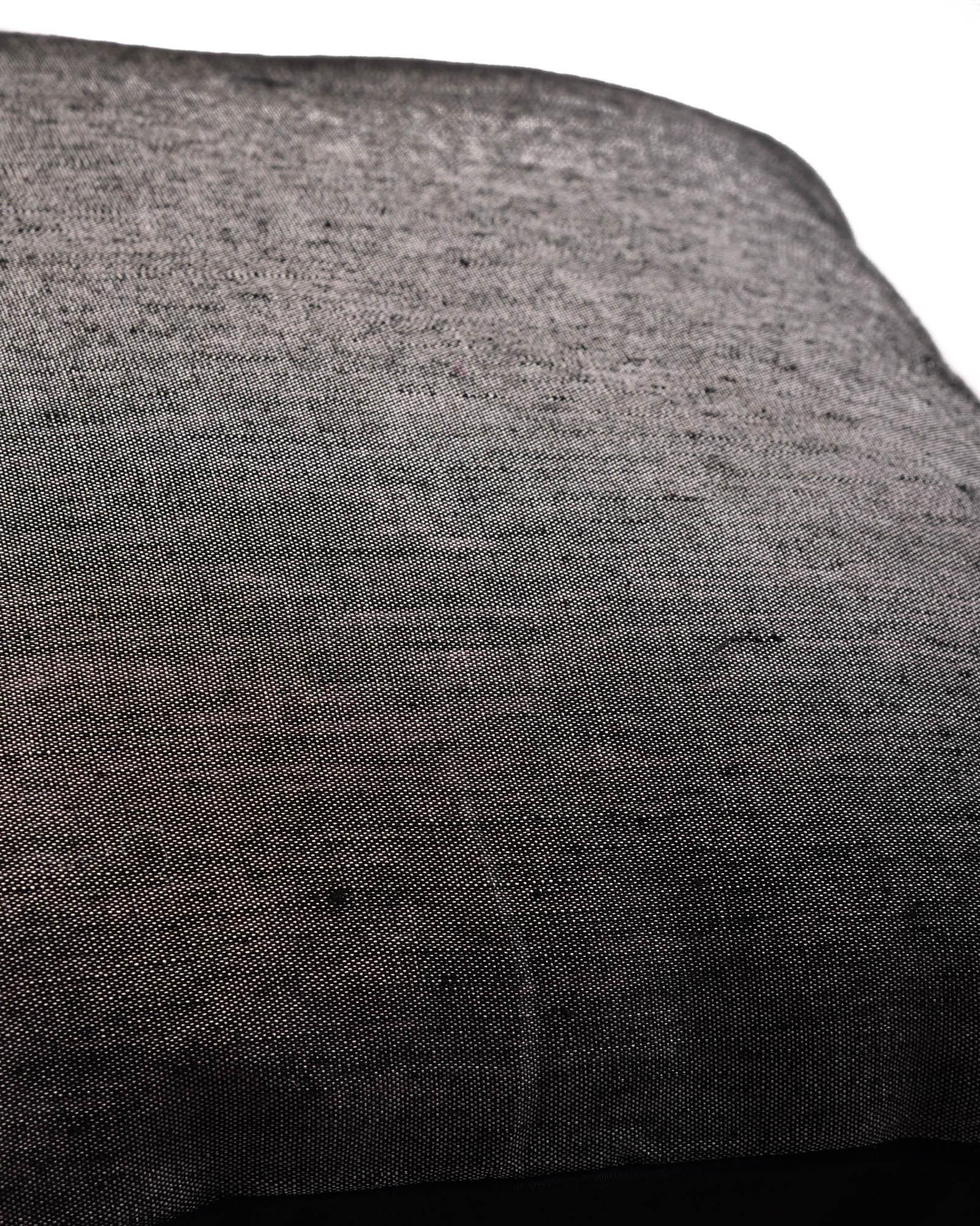 Gray Poly Linen Cushion Cover 16" - By HolyWeaves, Benares