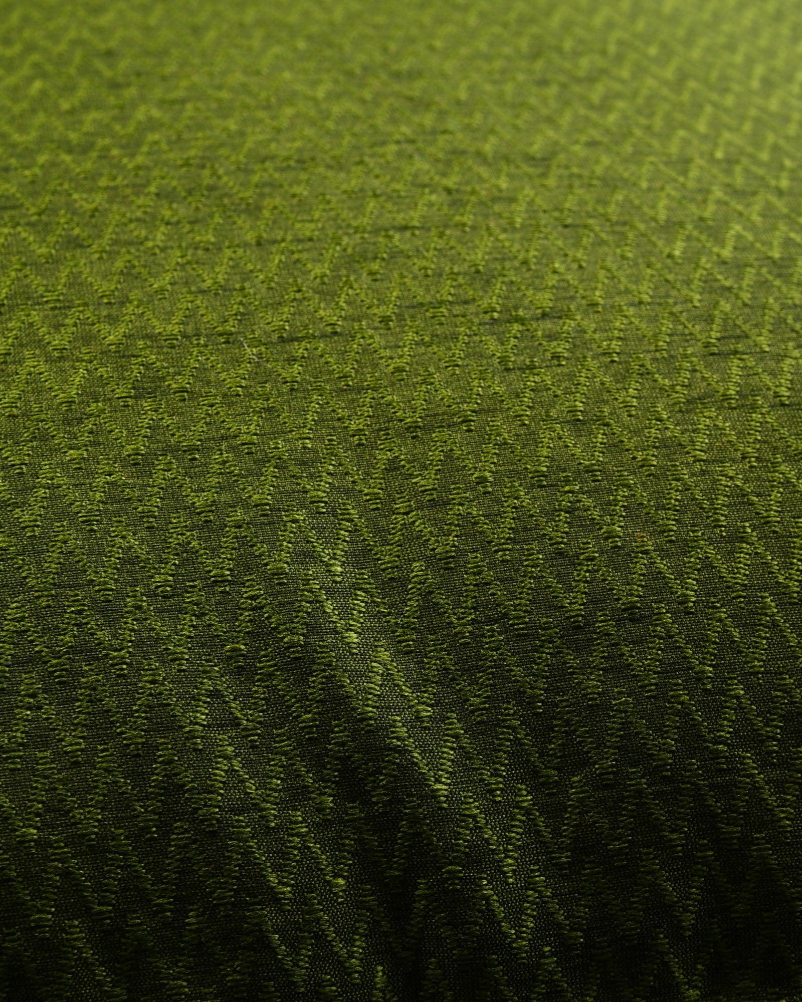 Green Chevron Tanchoi Poly Dupion Cushion Cover 16" - By HolyWeaves, Benares