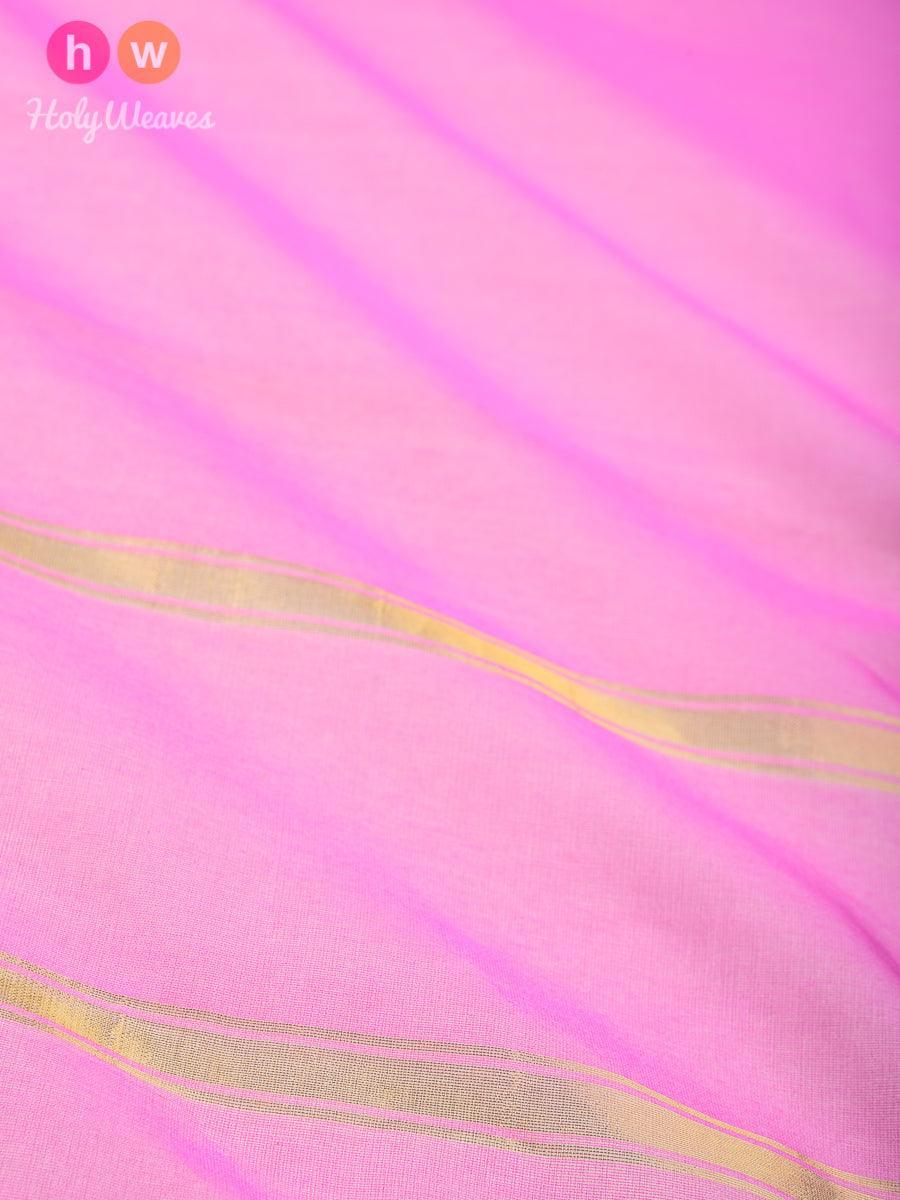 Mauve Woven Poly Cotton Silk Dupatta - By HolyWeaves, Benares