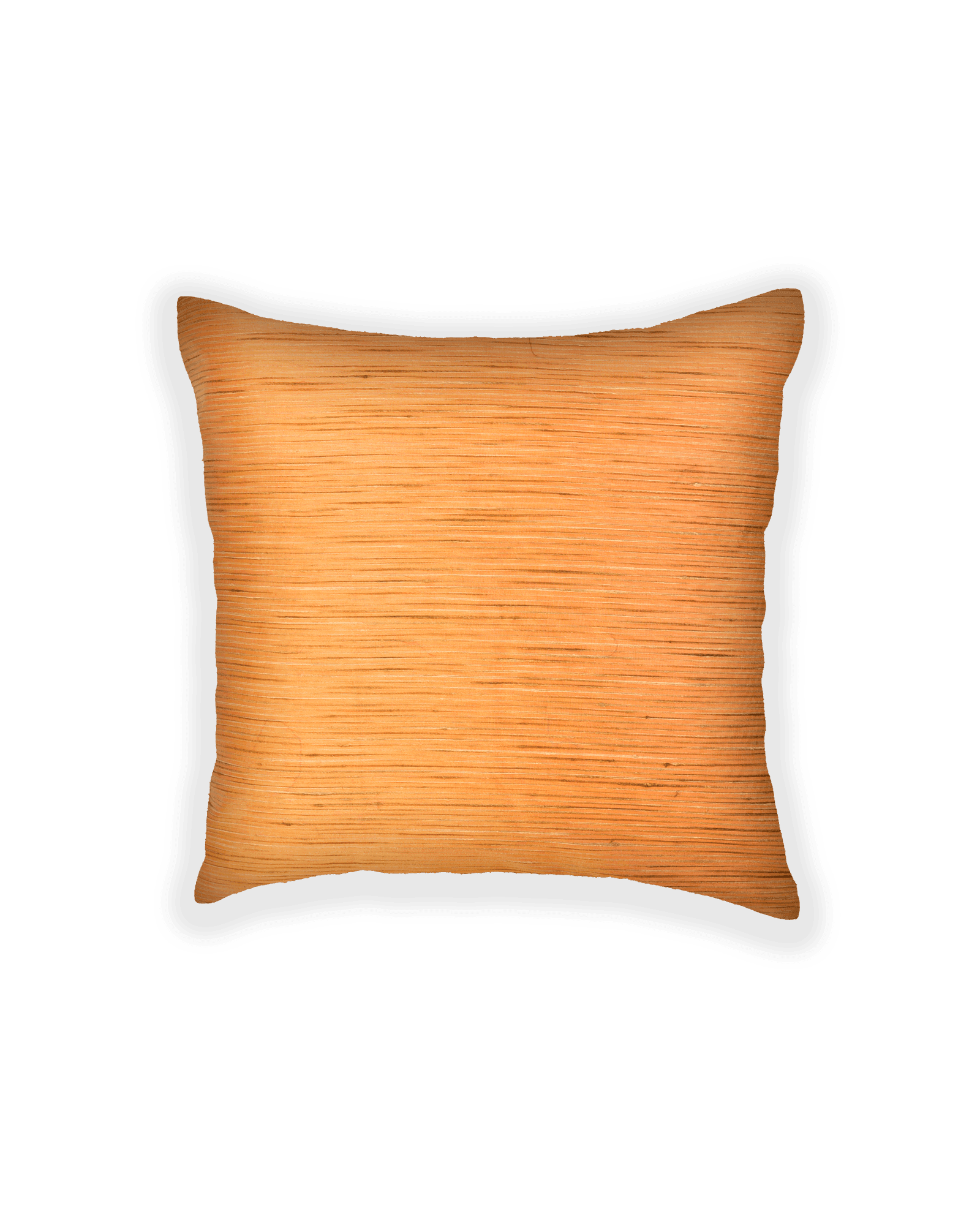 Mustard Yellow Khichha Stripes Poly Cotton Cushion Cover 16" - By HolyWeaves, Benares