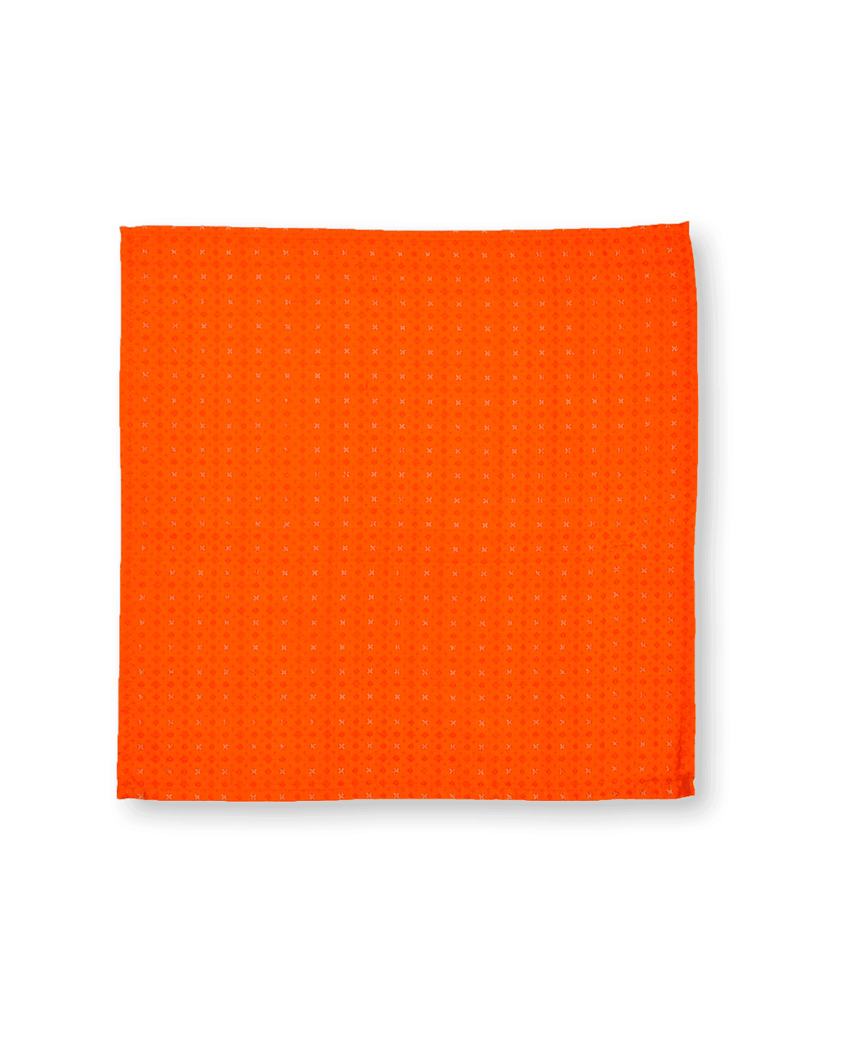 Orange Tanchoi Brocade Handwoven Pure Silk Pocket Square For Men - By HolyWeaves, Benares