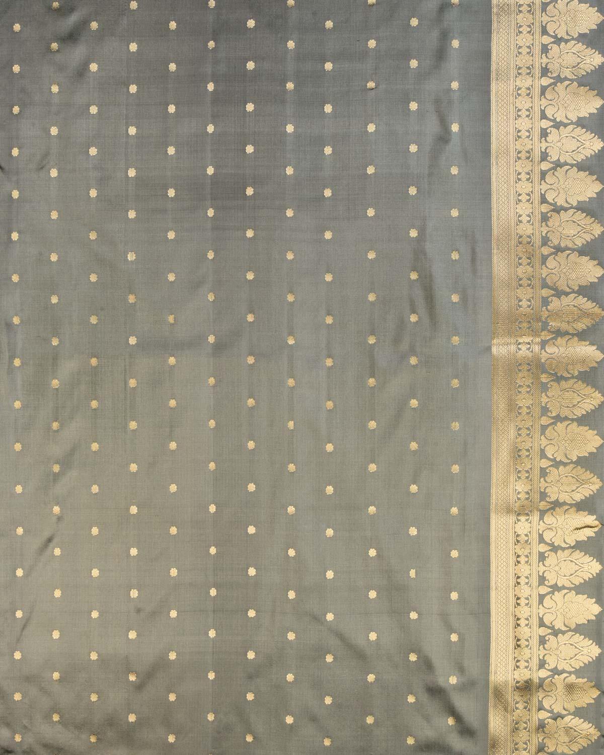 Pink Banarasi Brocade Handwoven Katan Silk Saree - By HolyWeaves, Benares