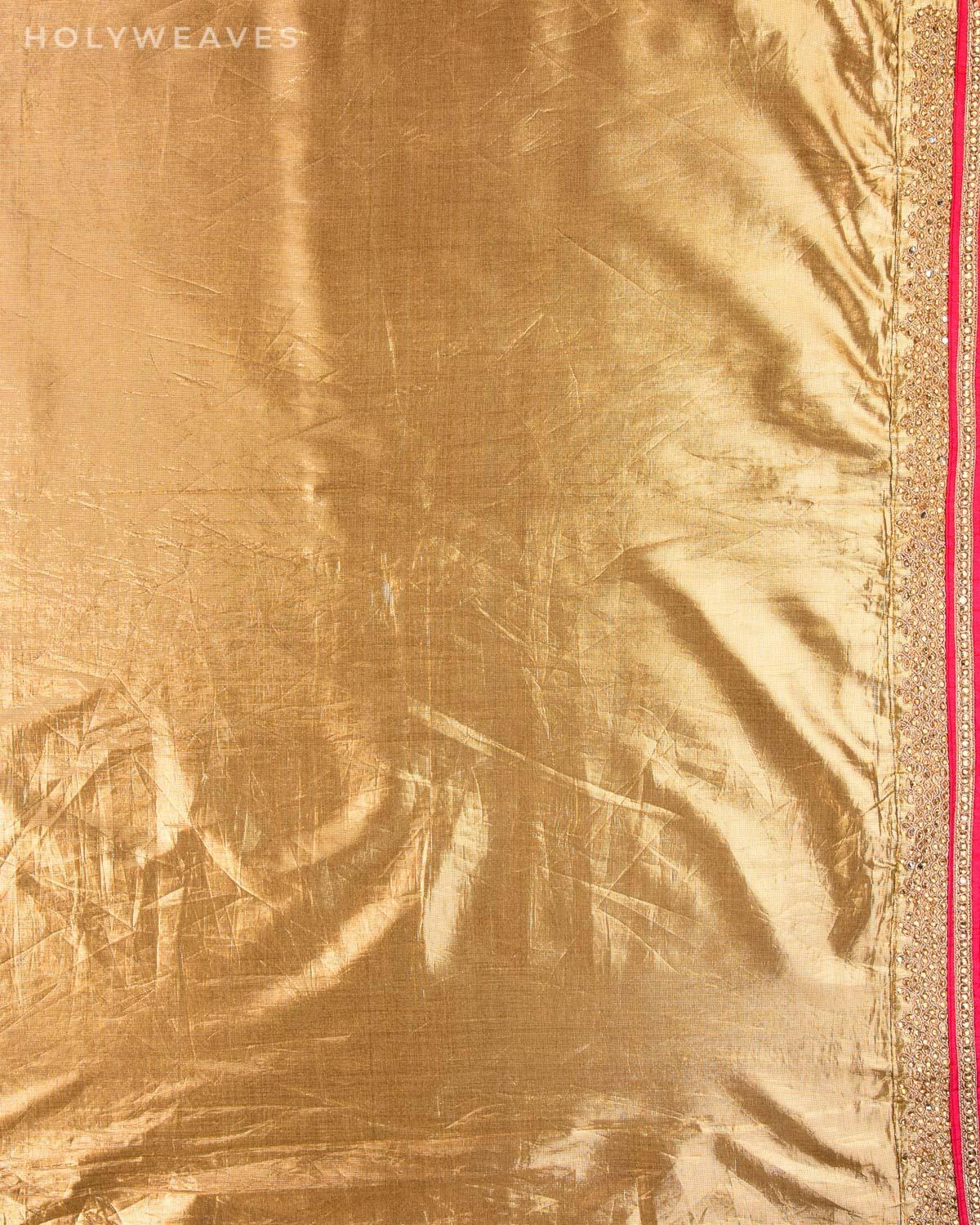 Pink Georgette Embroidered Saree - By HolyWeaves, Benares