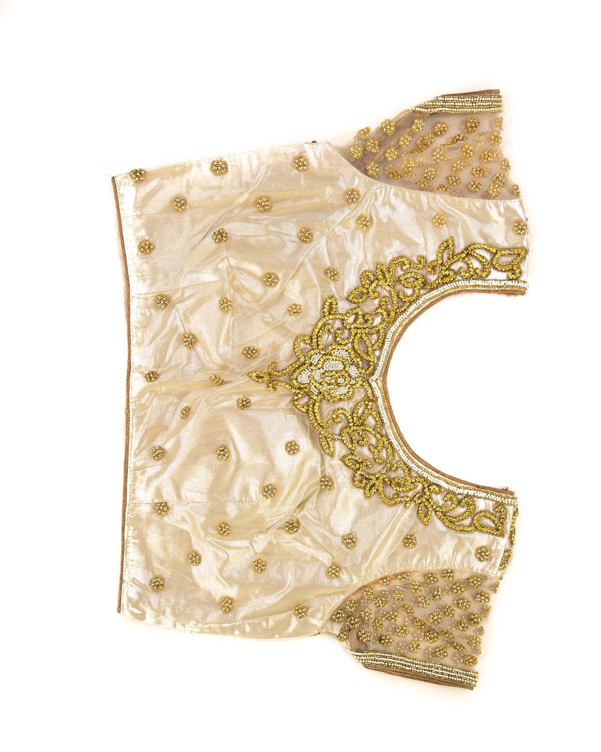 Pink Hand-embroidered Georgette Saree - By HolyWeaves, Benares