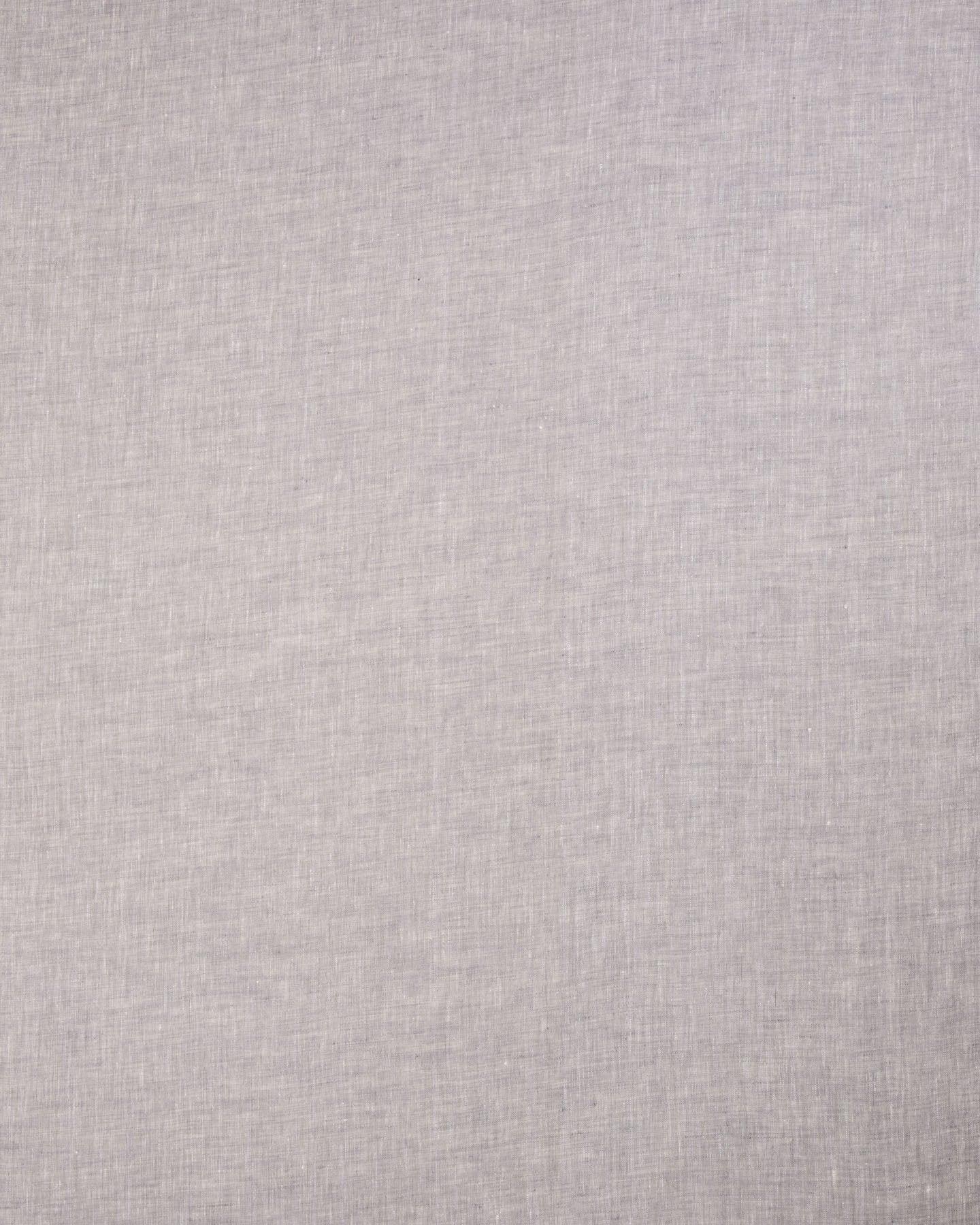 Silver Gray Textured Plain Woven Cotton Linen Fabric - By HolyWeaves, Benares
