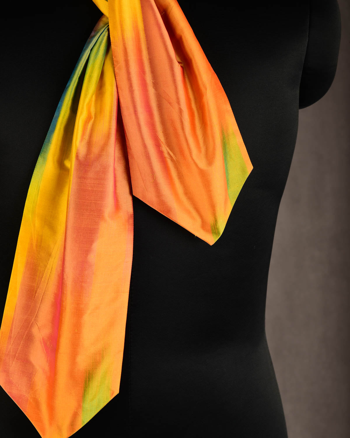 Vibgyor Yellow Handwoven Silk Ascot Tie-HolyWeaves