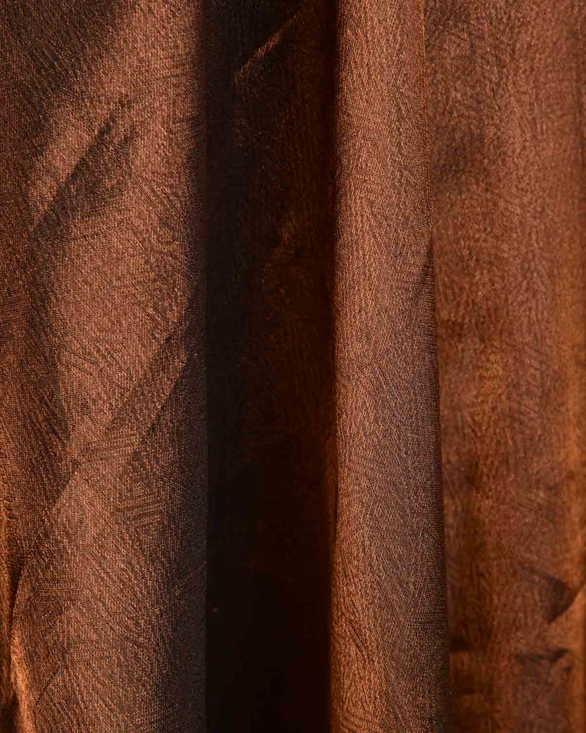 Antique Bronze WATERMARK Abstract Geometry Brocade Handwoven Kora Tissue Banarasi Dupatta-HolyWeaves