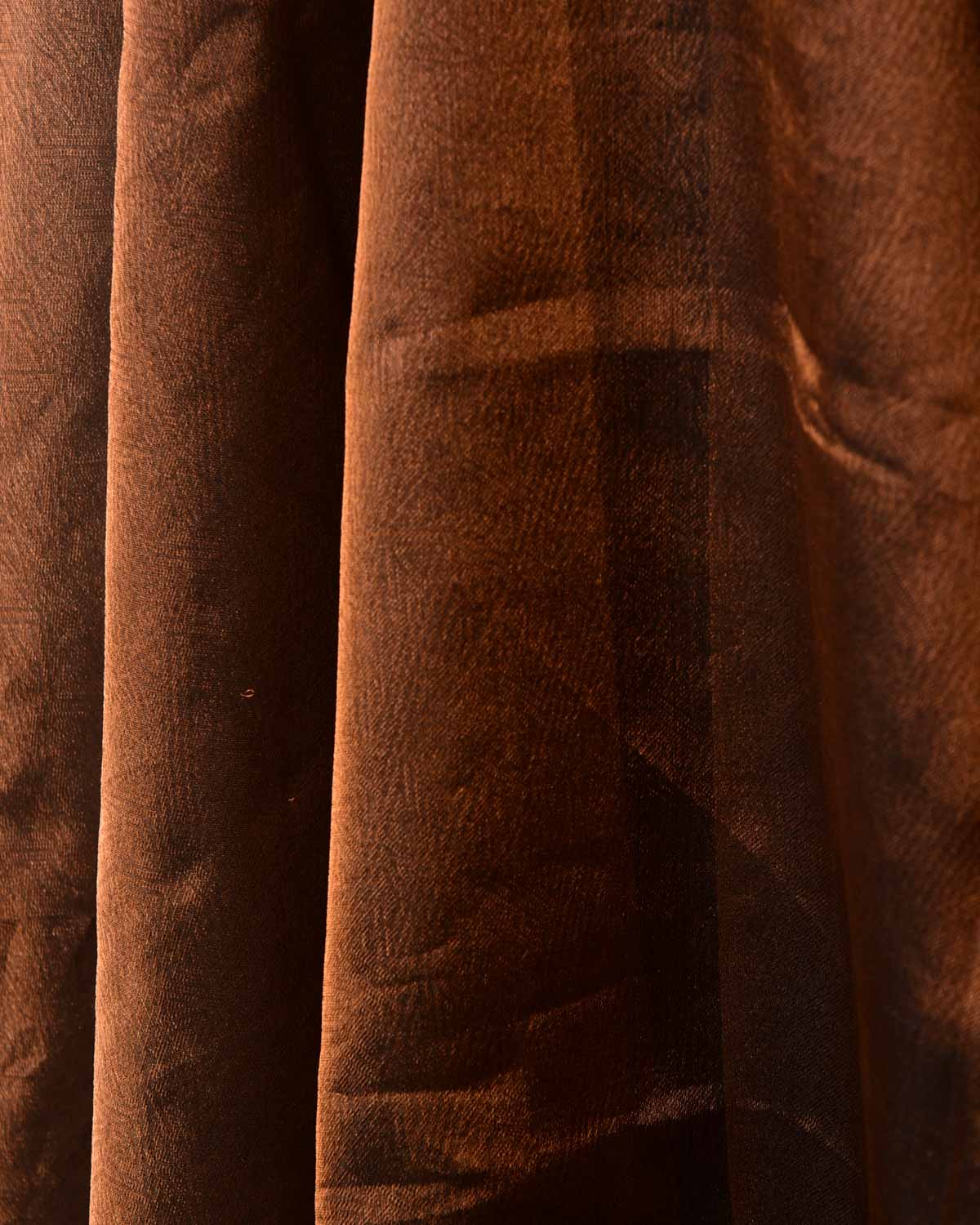 Antique Bronze WATERMARK Abstract Geometry Brocade Handwoven Kora Tissue Banarasi Dupatta-HolyWeaves