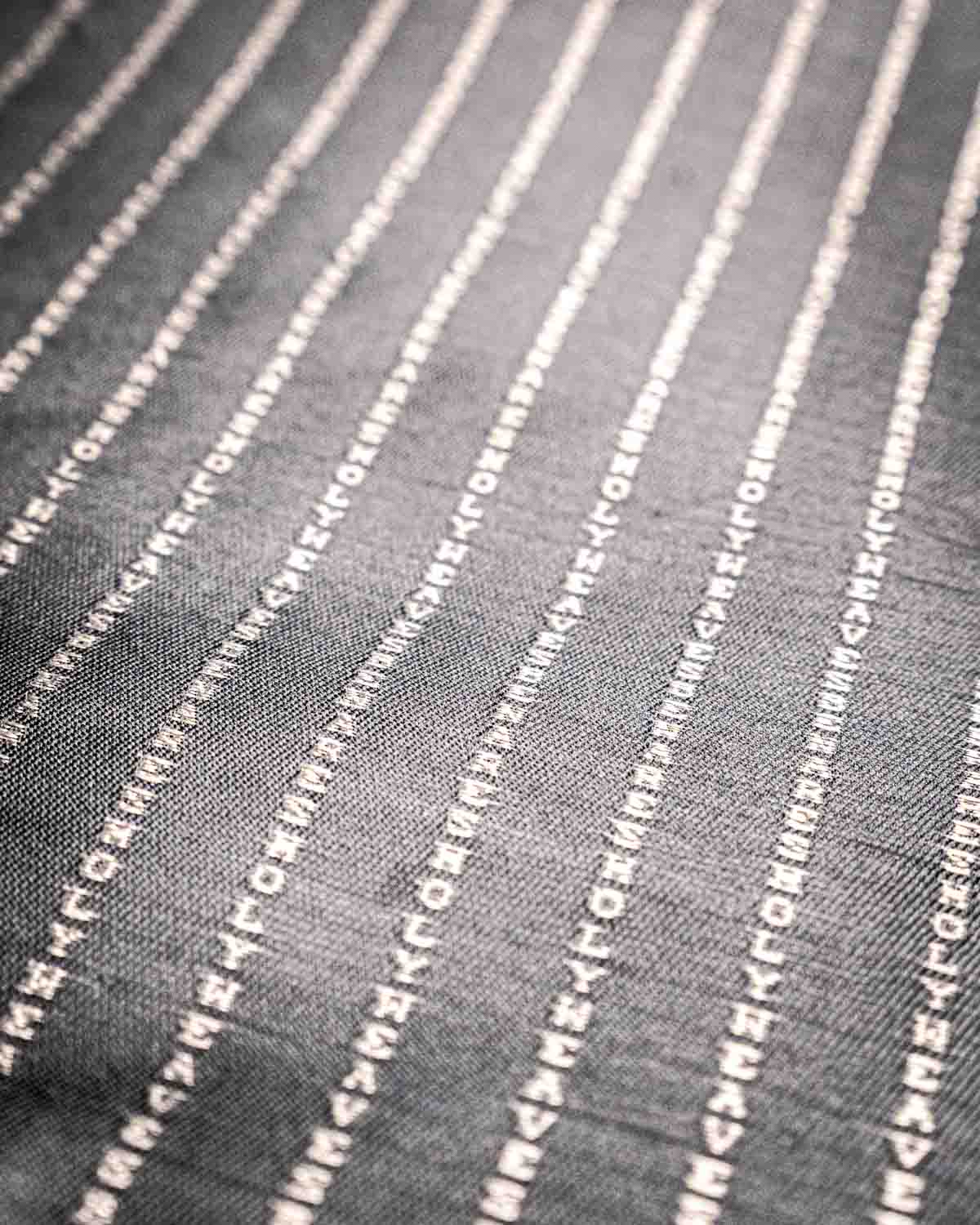 Custom Woven Pinstripe Luxury Packaging Fabric - By HolyWeaves, Benares