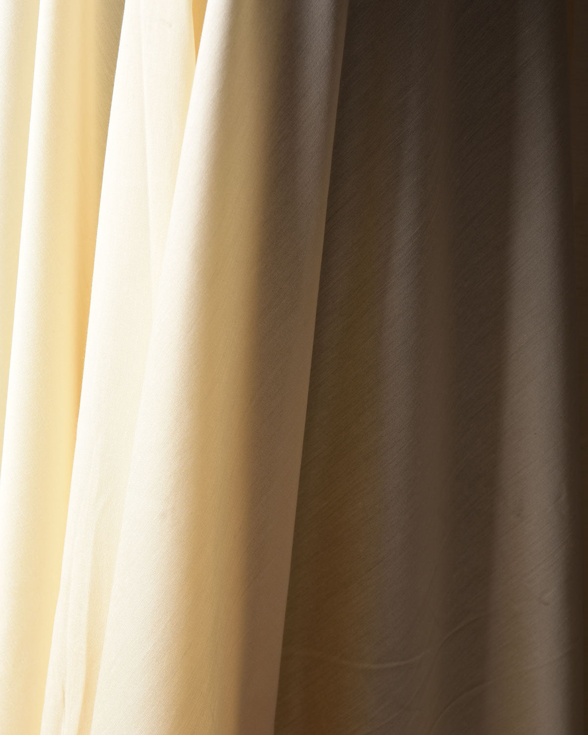 Cream Poly Cotton Silk Fabric for Pyjama, Chudidar, Furnishings etc-HolyWeaves