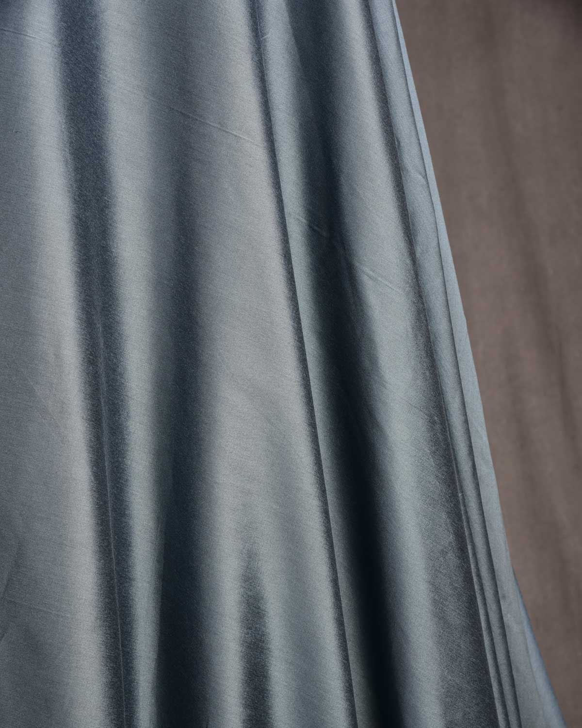 Gray Poly Cotton Silk Fabric-HolyWeaves