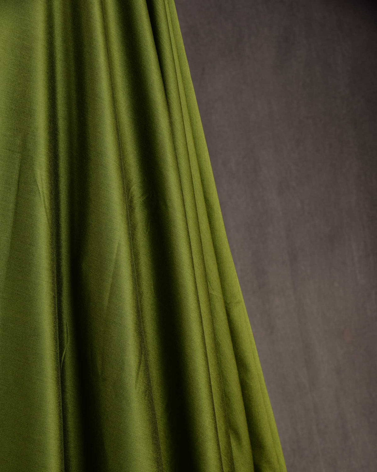 Green Woven Poly Cotton Silk Fabric-HolyWeaves