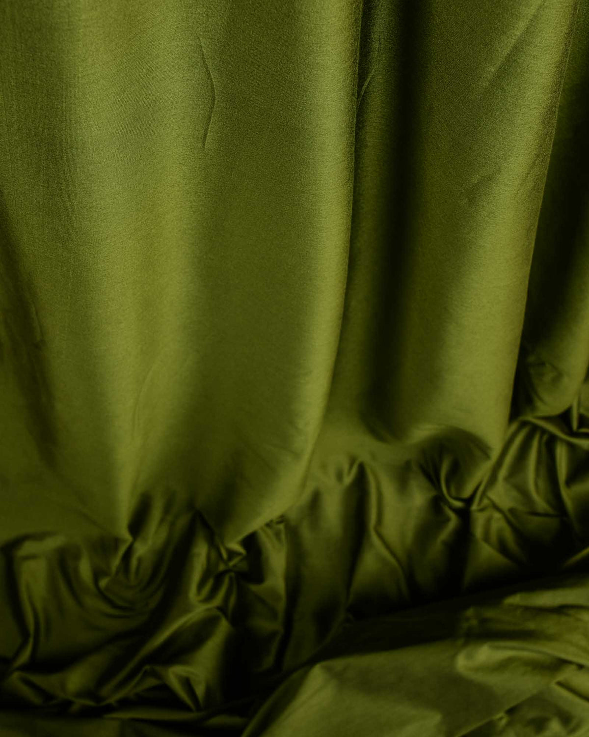 Green Woven Poly Cotton Silk Fabric-HolyWeaves