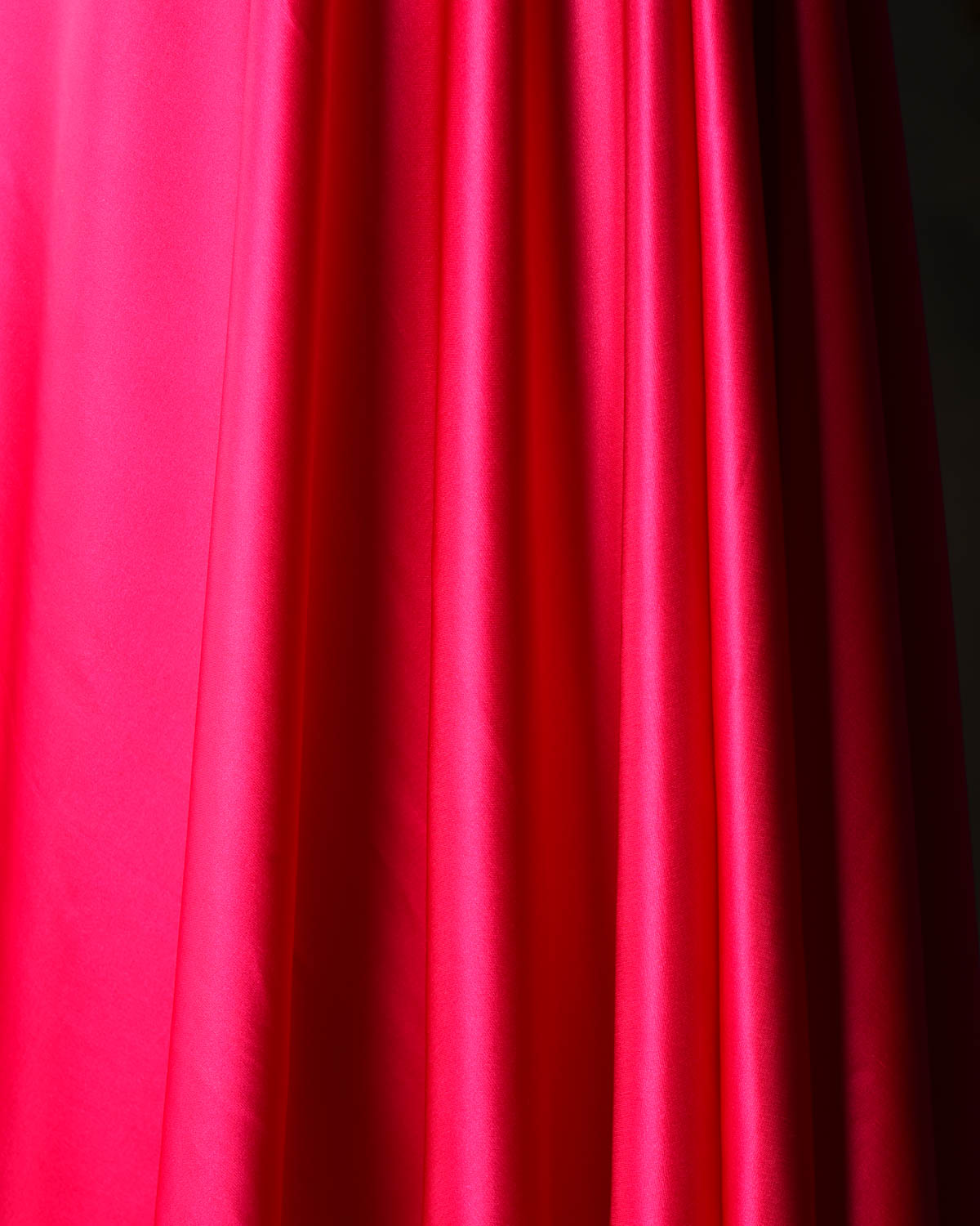 Fuchsia Pink Solid Satin Woven Viscose Silk Banarasi Fabric-HolyWeaves
