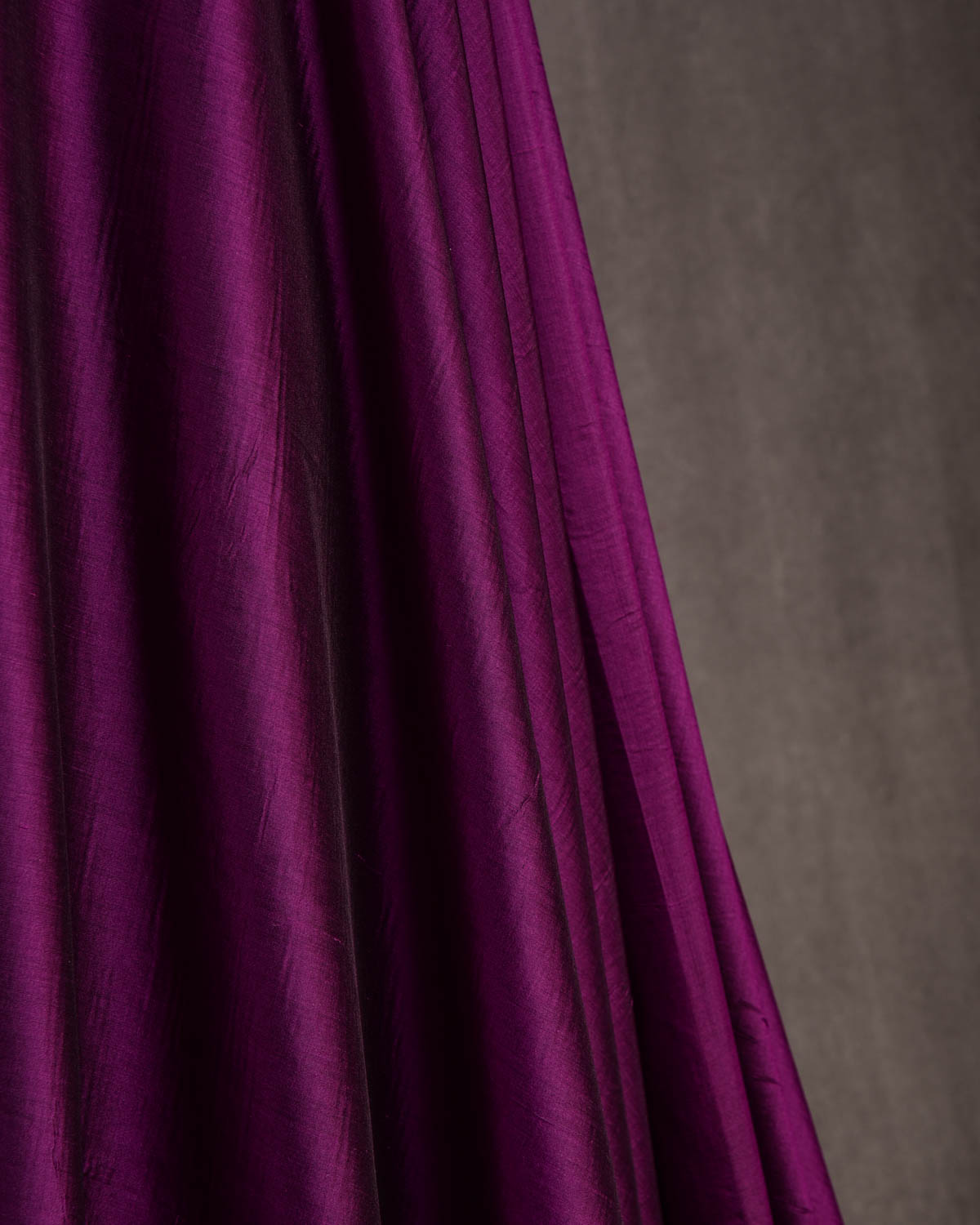Purple Plain Woven Spun Silk Banarasi Fabric-HolyWeaves