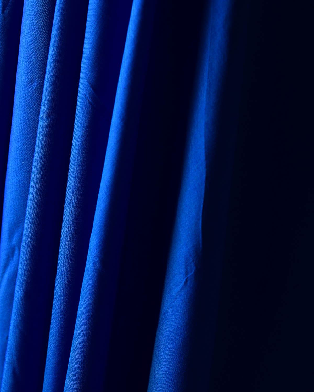 Royal Blue Solid Woven Spun Silk Banarasi Fabric-HolyWeaves