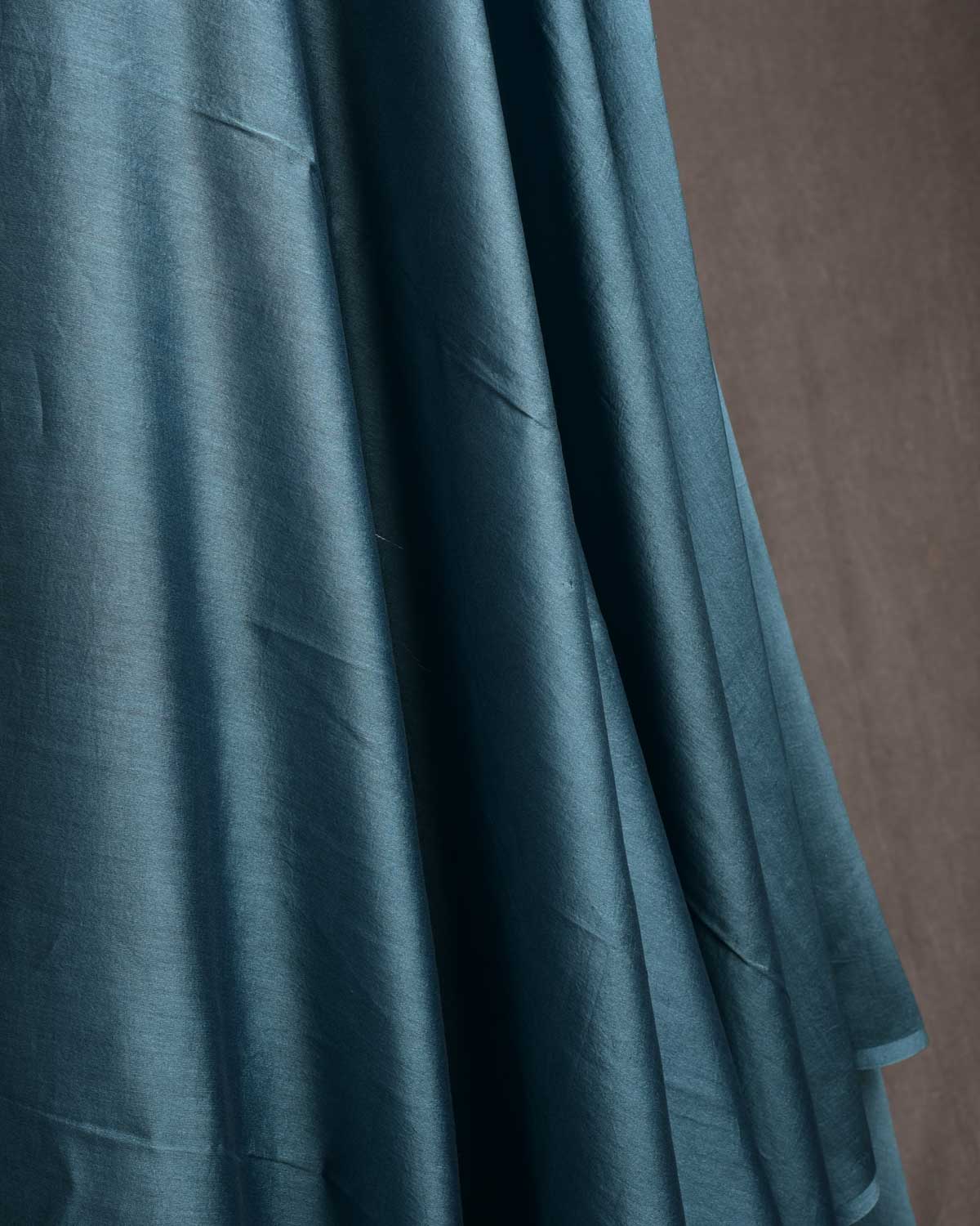 Gray Banarasi Pure Cotton Silk Fabric-HolyWeaves
