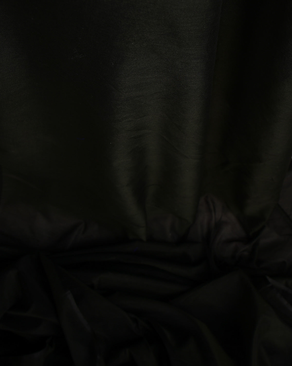 Black Banarasi Pure Cotton Silk Unisex Fabric-HolyWeaves