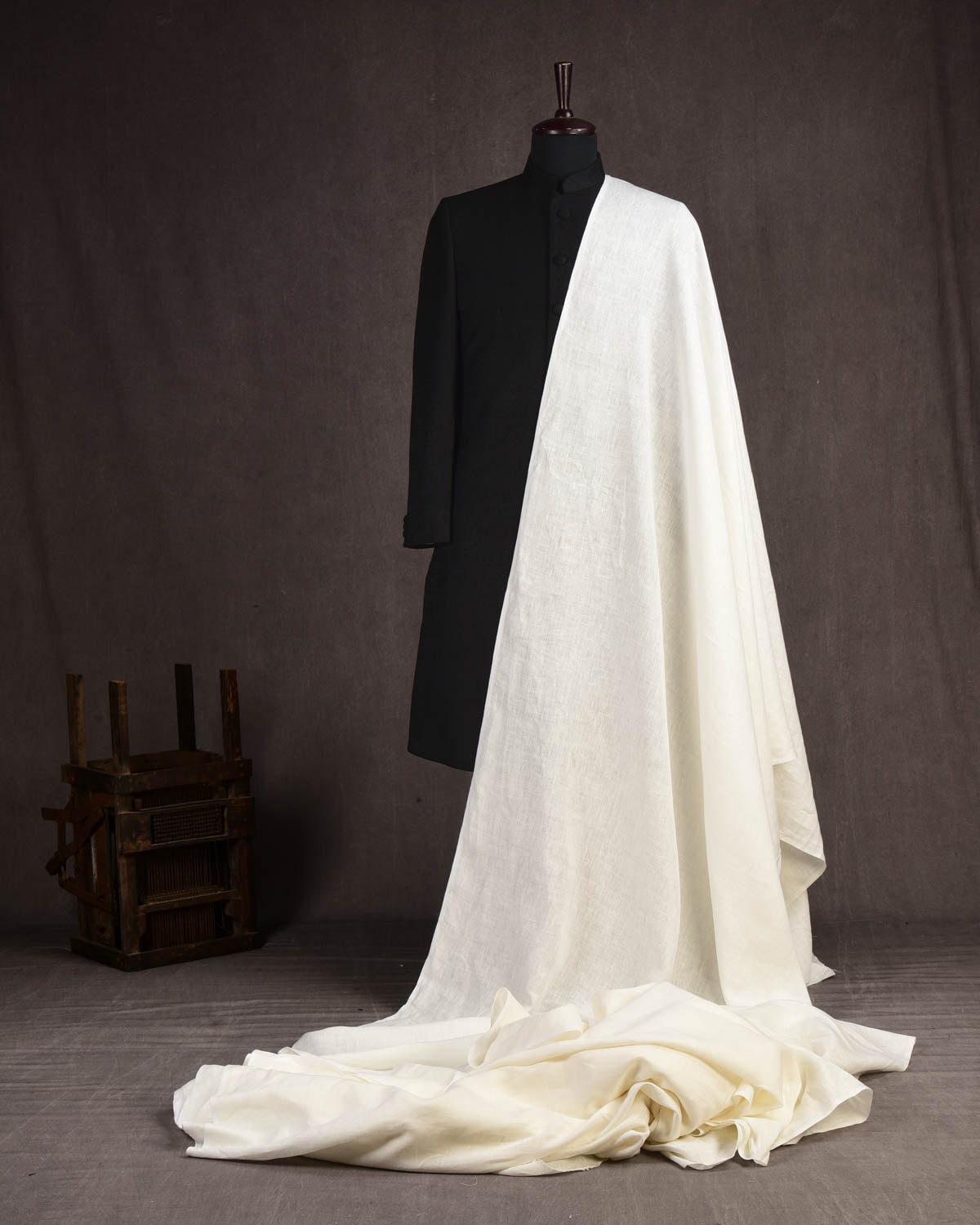 White Woven Linen Cotton Fabric-HolyWeaves