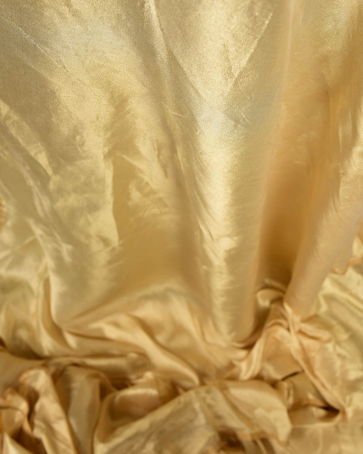 Gold Woven Tissue Banarasi Fabric-HolyWeaves