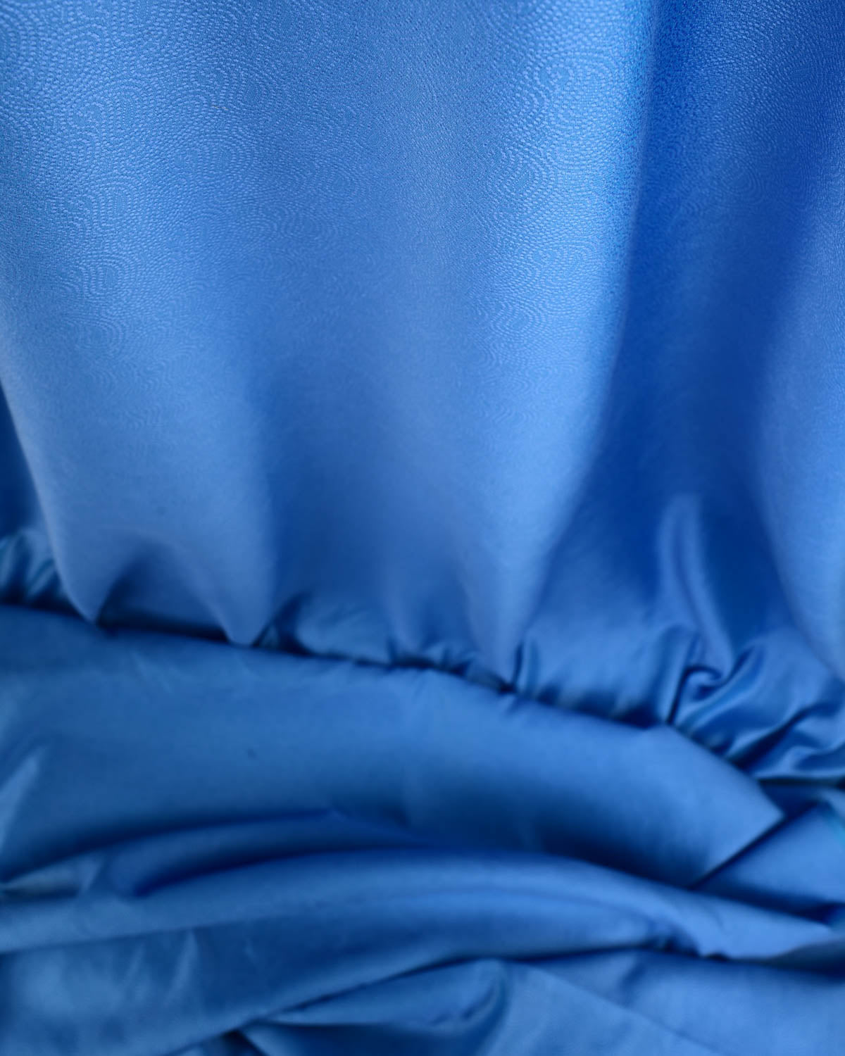 Blue Dotted Paisley Tanchoi Woven Poly Cotton Silk Banarasi Fabric-HolyWeaves