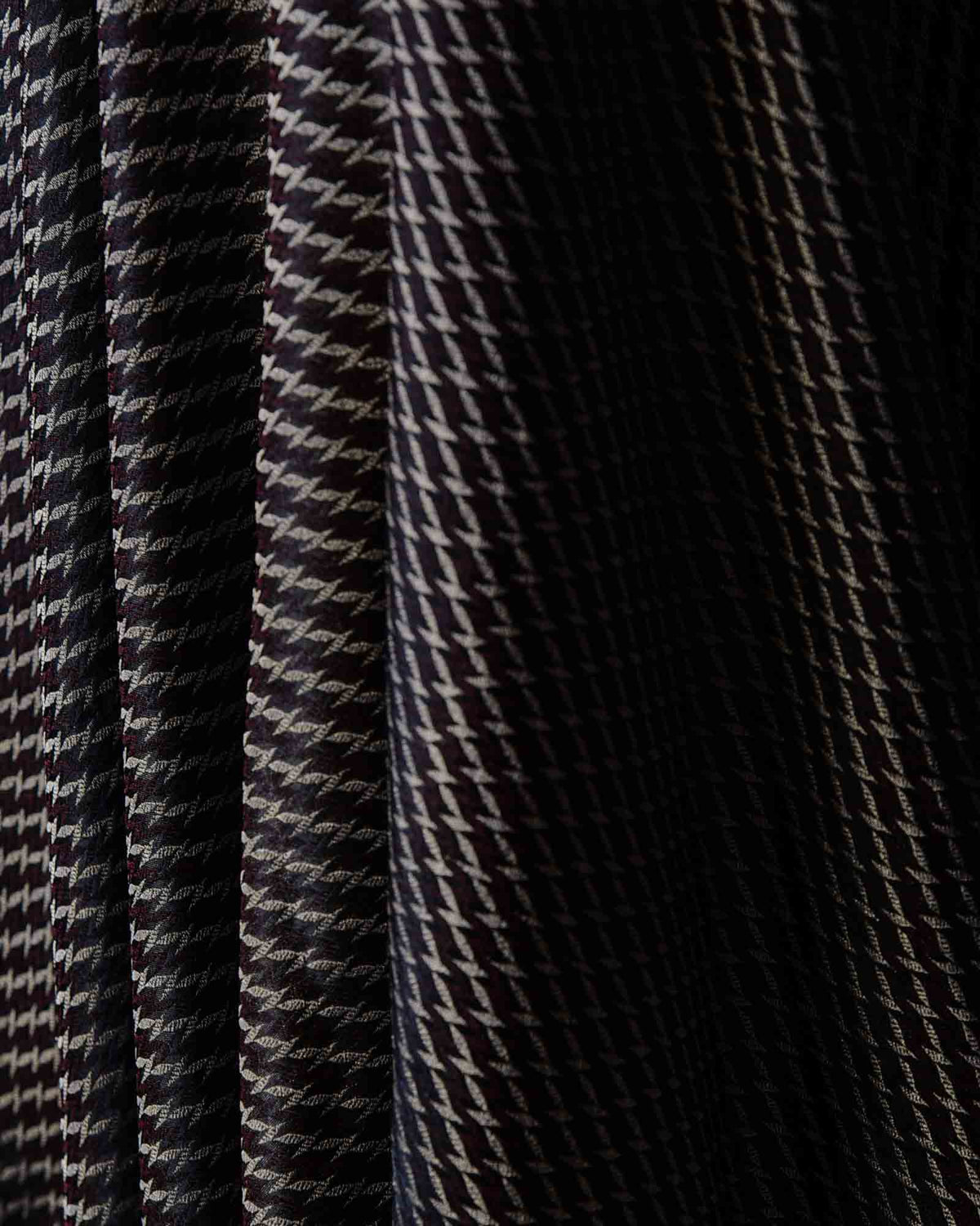 Black Gold Multi-Color Herring Bone Satin Tanchoi Brocade Handwoven Katan Silk Banarasi Fabric-HolyWeaves