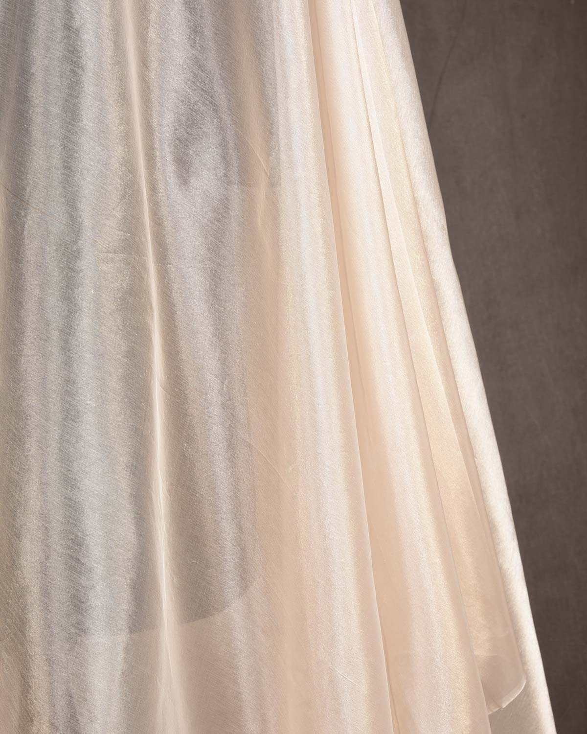 Metallic Silver Woven Kora Tissue Fabric-HolyWeaves