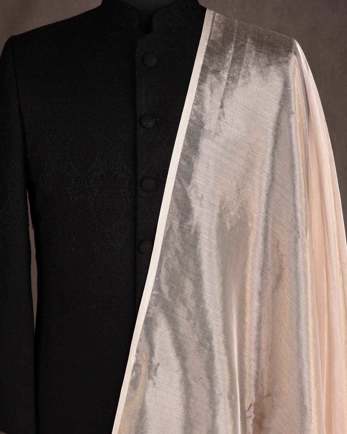 Rose Gold Woven Kora Tissue Fabric-HolyWeaves