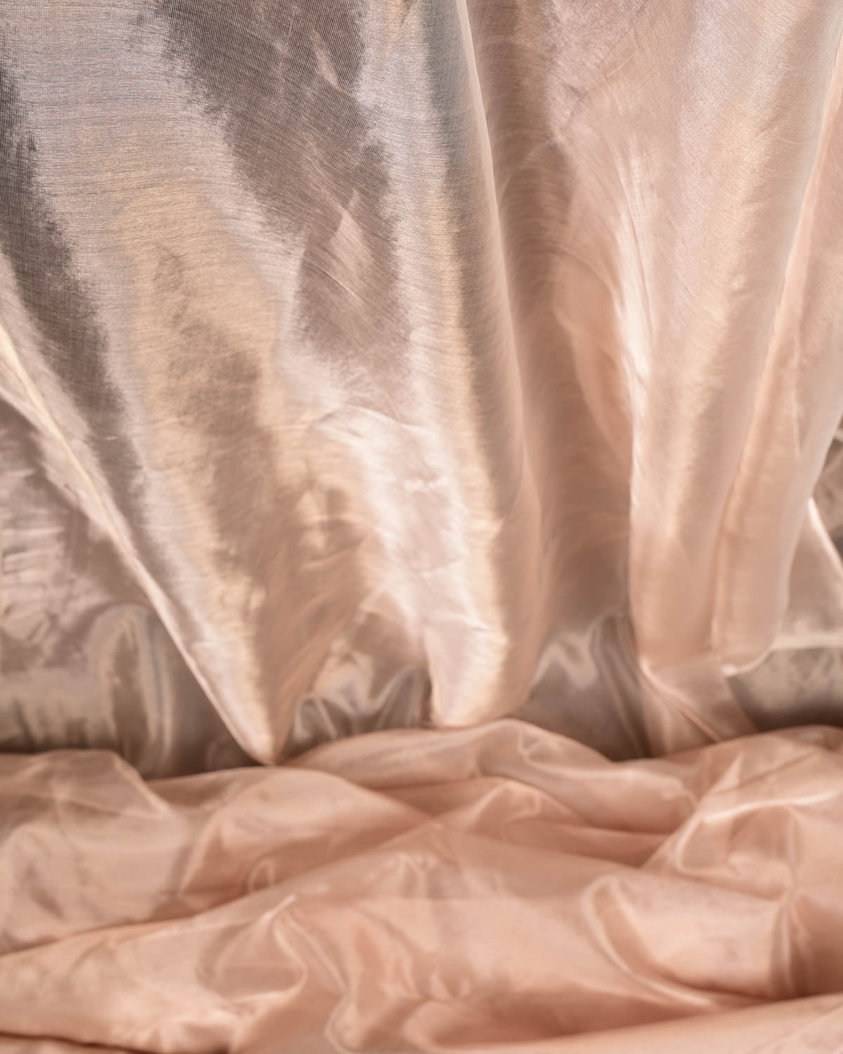 Rose Gold Woven Kora Tissue Fabric-HolyWeaves