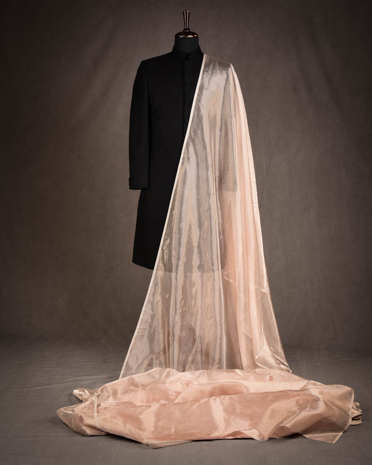 Rose Gold Woven Kora Tissue Fabric-HolyWeaves