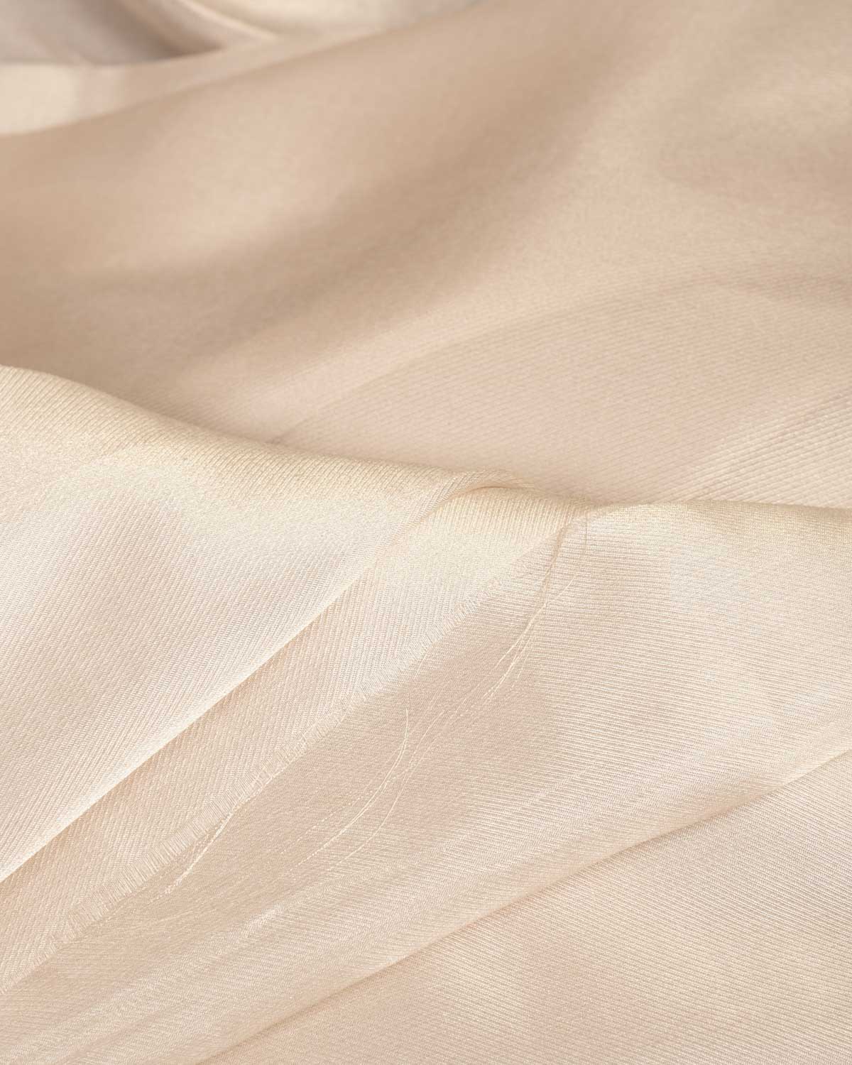 Metallic Silver Diagonal Drill Brocade Woven Kora Tissue Banarasi Fabric-HolyWeaves