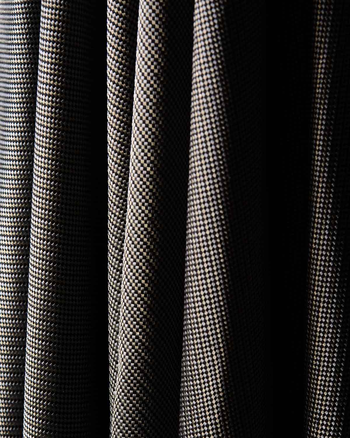 Metallic Black Carbon Fiber Satin Tanchoi Handwoven Katan Silk Banarasi Fabric-HolyWeaves