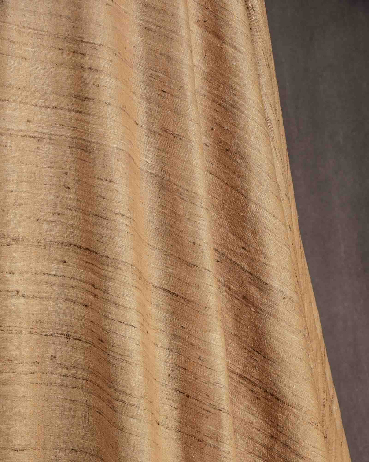 Beige Handwoven Katiya Tasar Silk Fabric-HolyWeaves