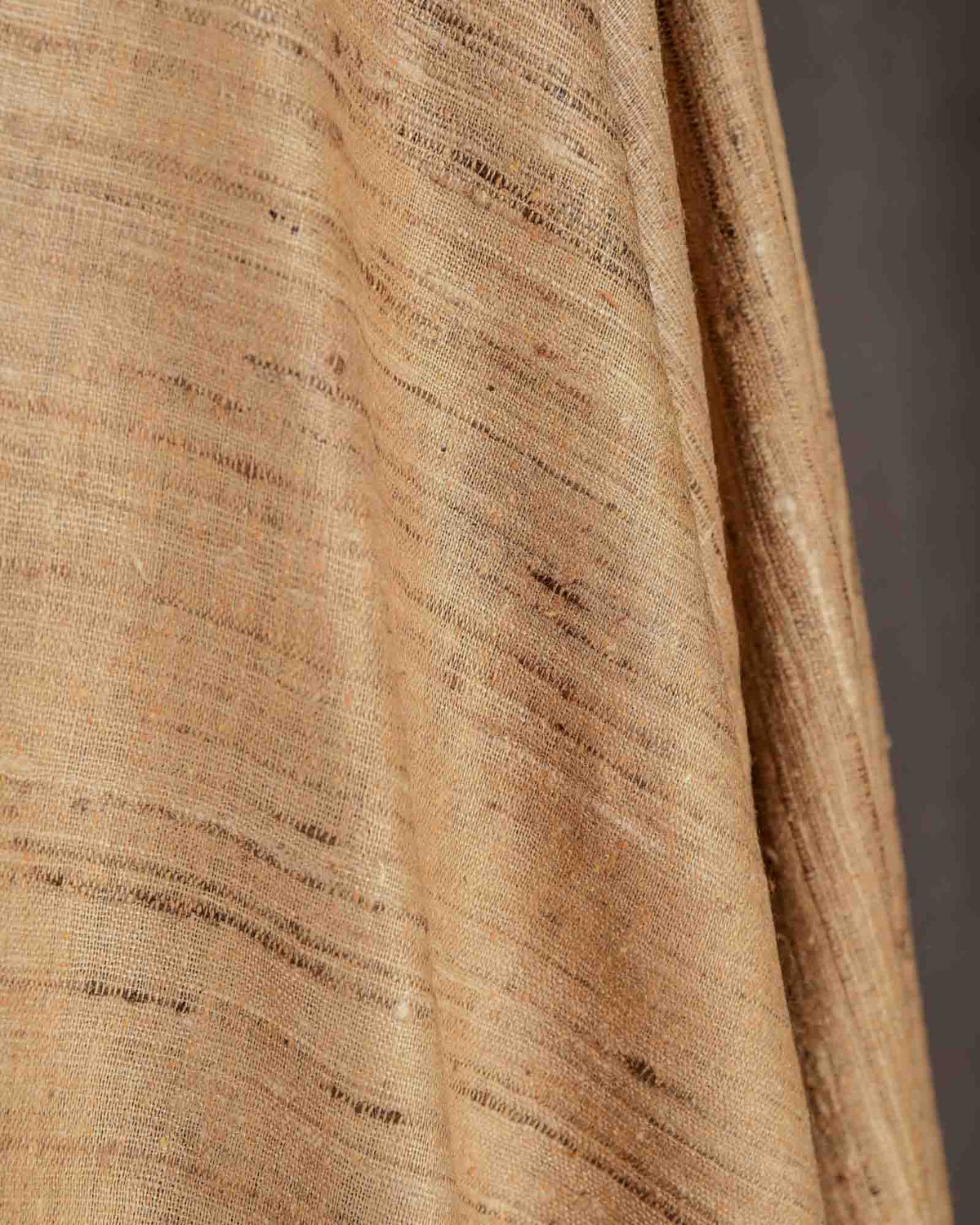 Beige Handwoven Katiya Tasar Silk Fabric-HolyWeaves