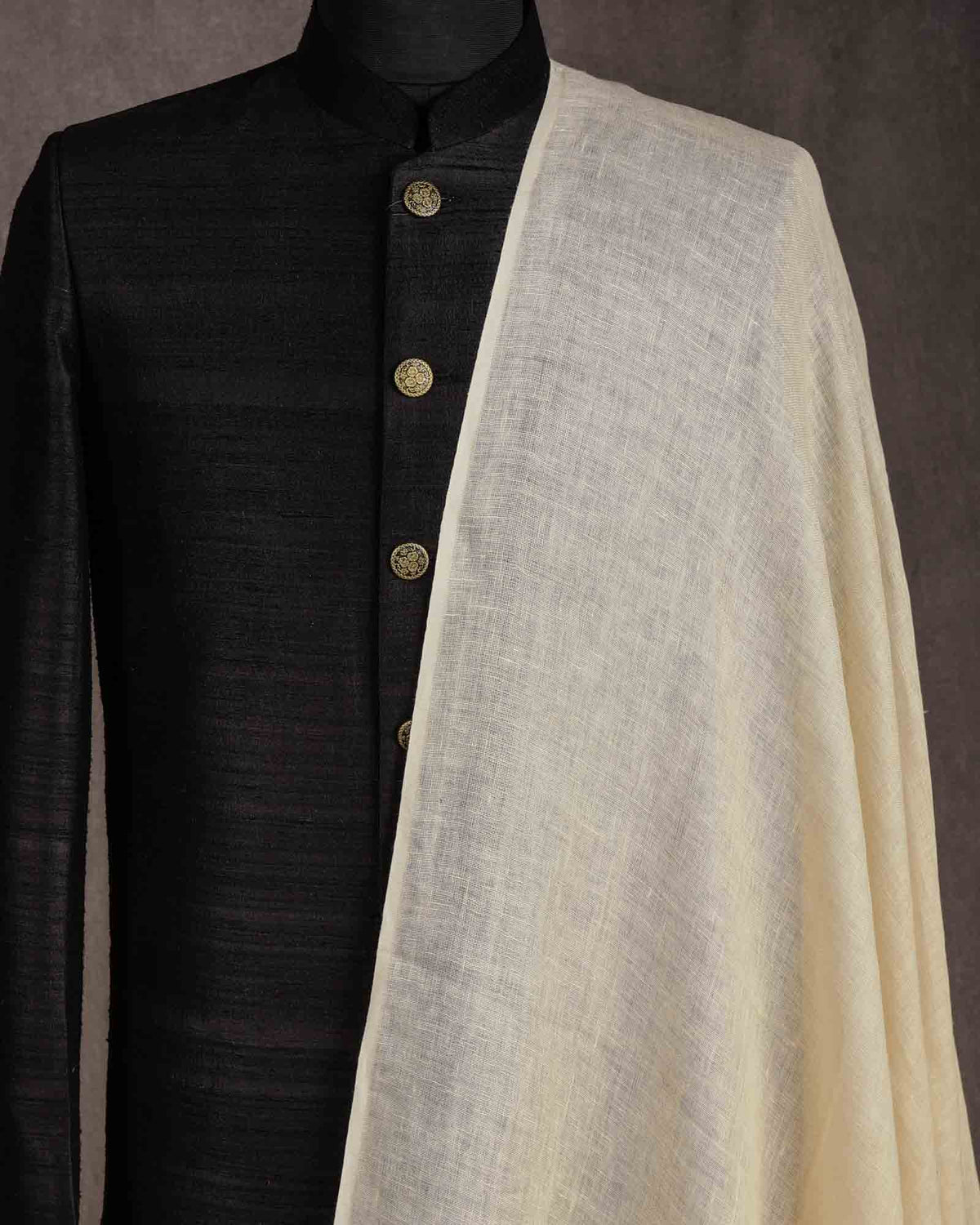 Beige Woven Linen Fabric-HolyWeaves
