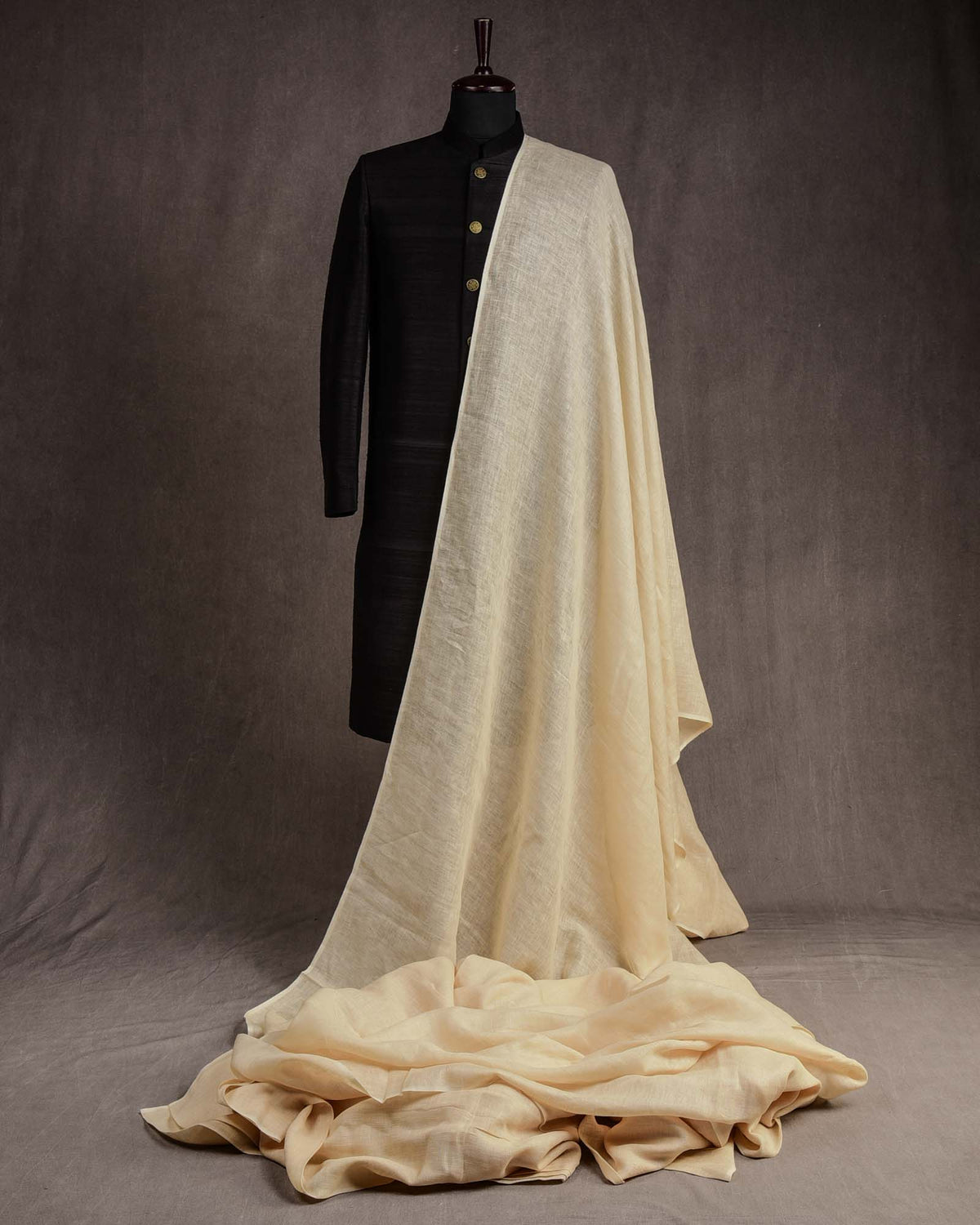 Beige Woven Linen Fabric-HolyWeaves