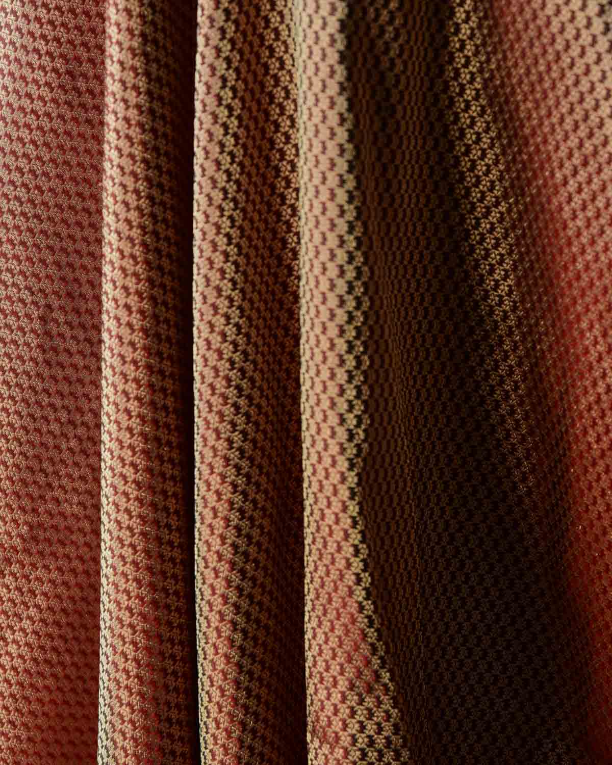 Maroon Gold Zari Brocade Handwoven Katan Silk Unisex Fabric-HolyWeaves