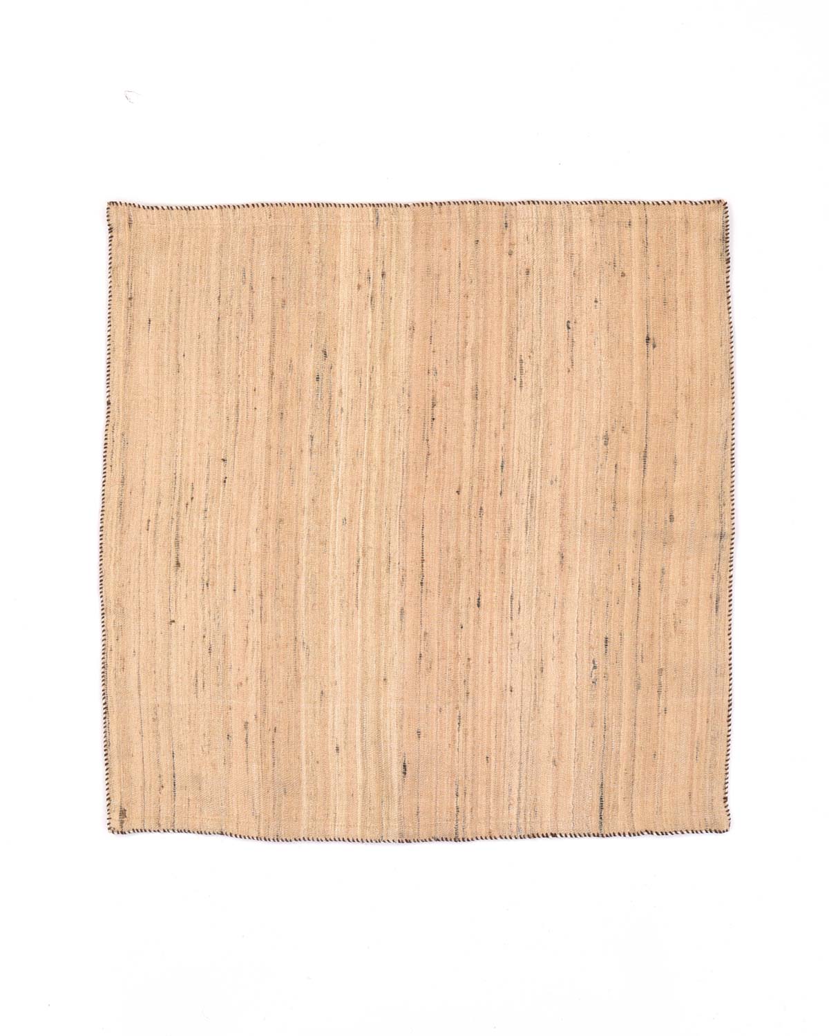 Textured Beige Variegated Texture Handwoven Tasar Silk Pocket Square for Men with Spiral Hand-Hemming-HolyWeaves